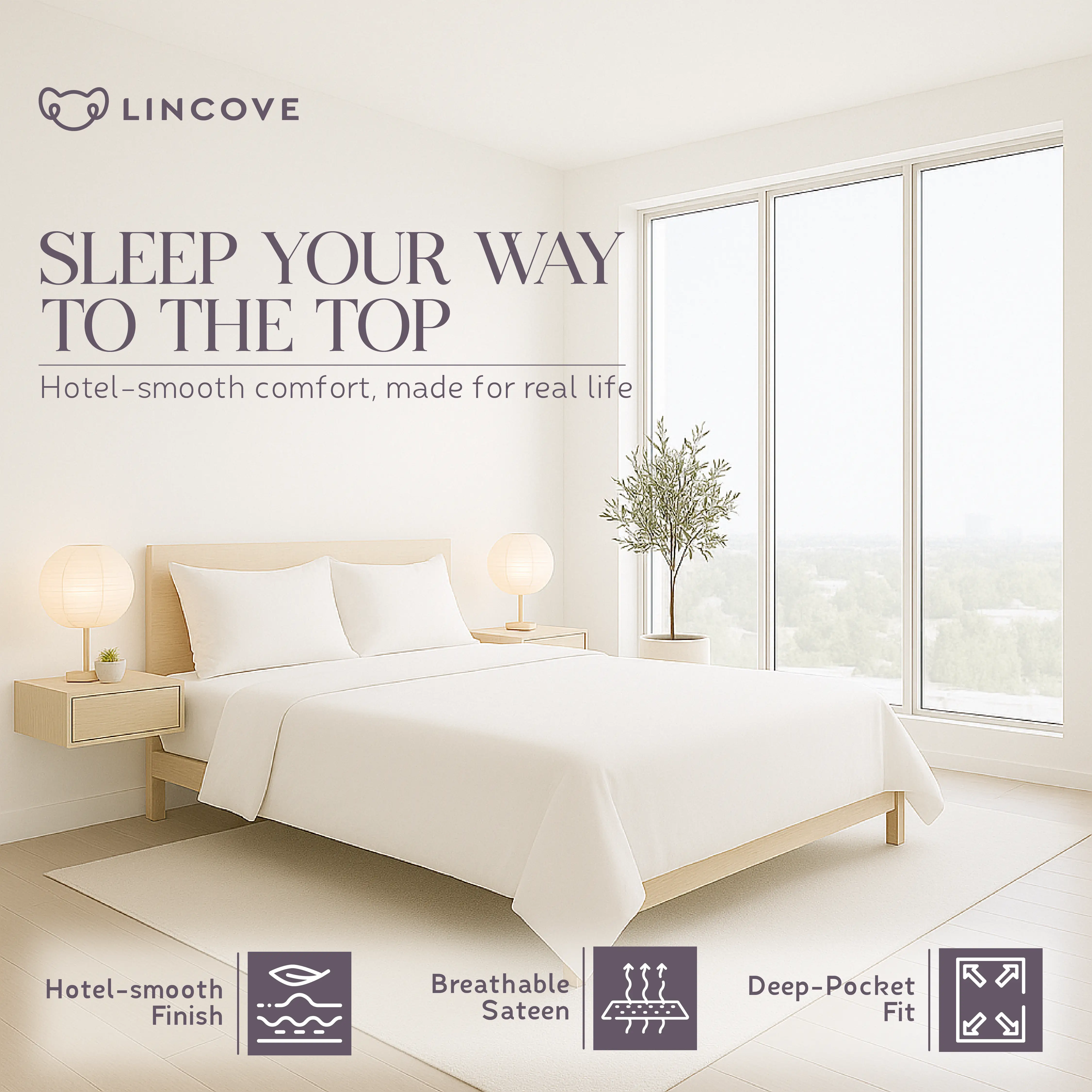 100% Cotton Sheet Set | Luxe Hotel Collection - Image 2