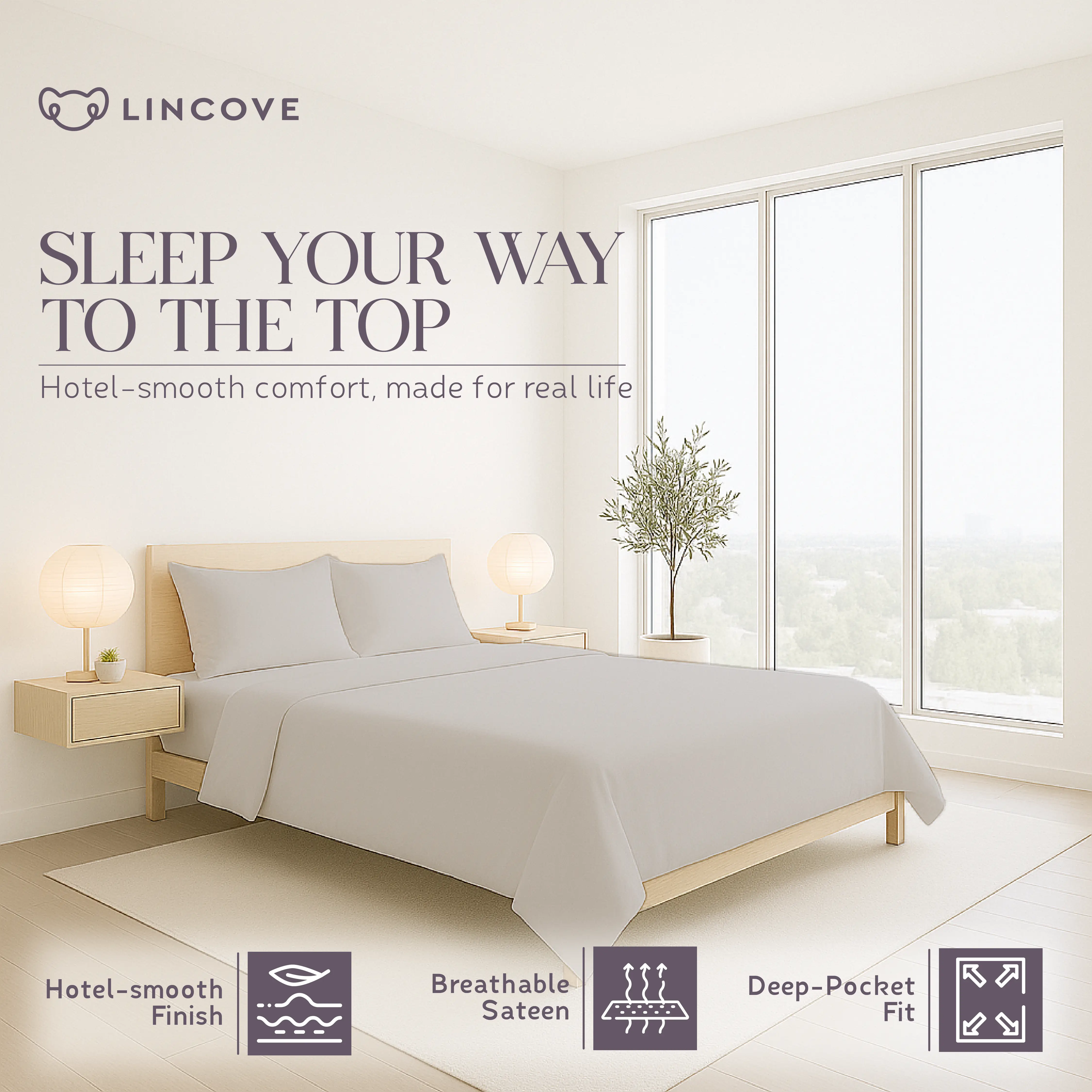 100% Cotton Sheet Set | Luxe Hotel Collection - Image 24