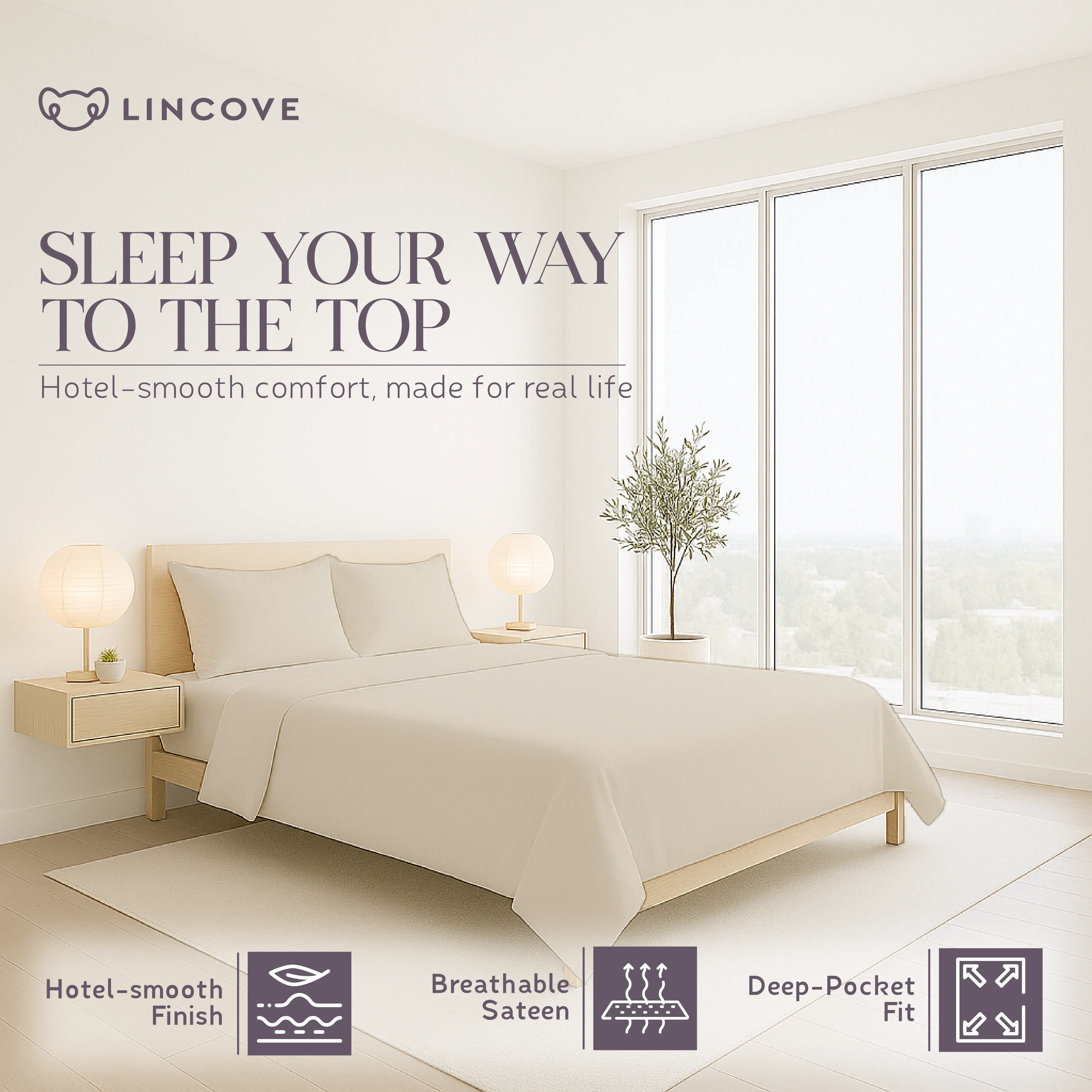 100% Cotton Sheet Set | Luxe Hotel Collection - Image 30