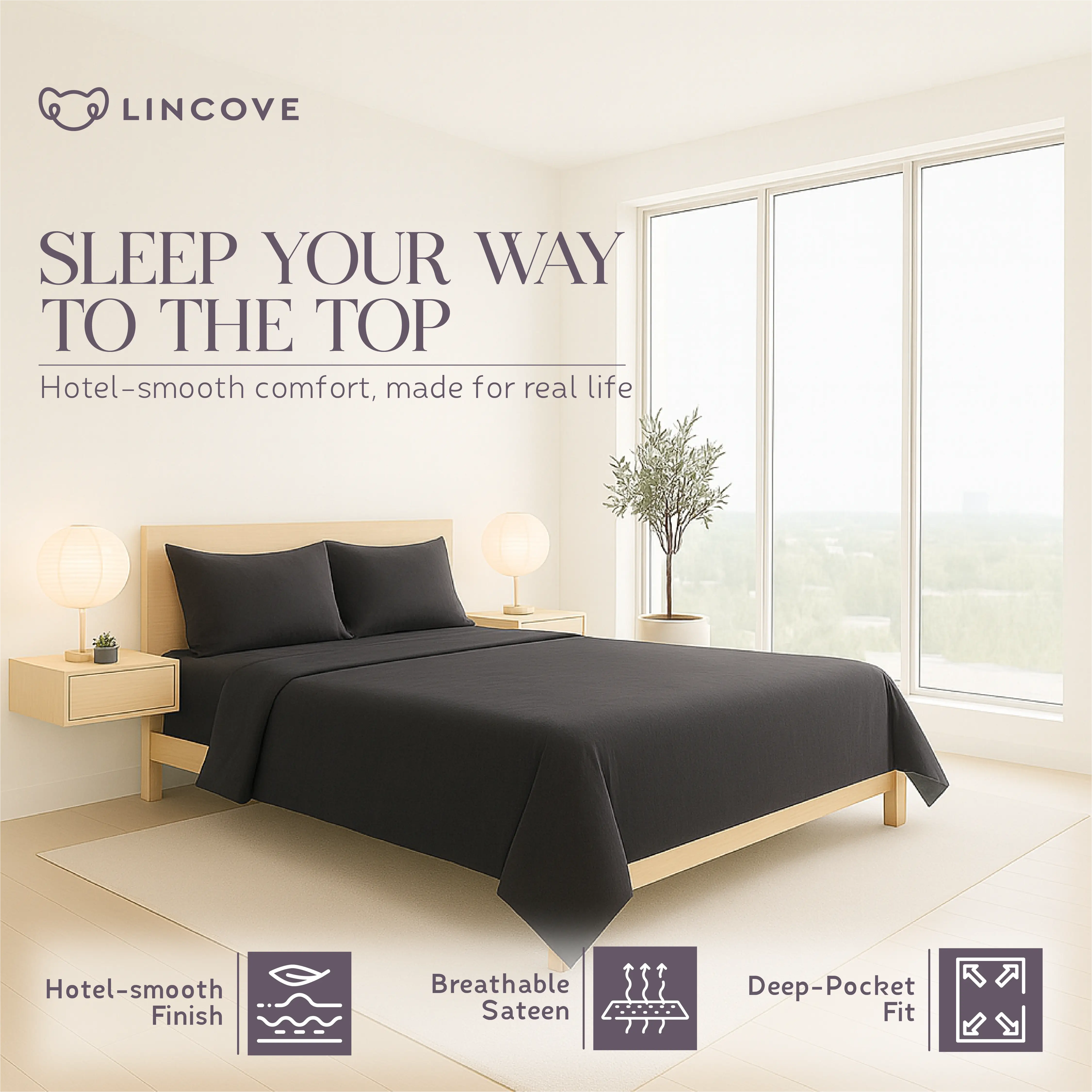 100% Cotton Sheet Set | Luxe Hotel Collection - Image 43
