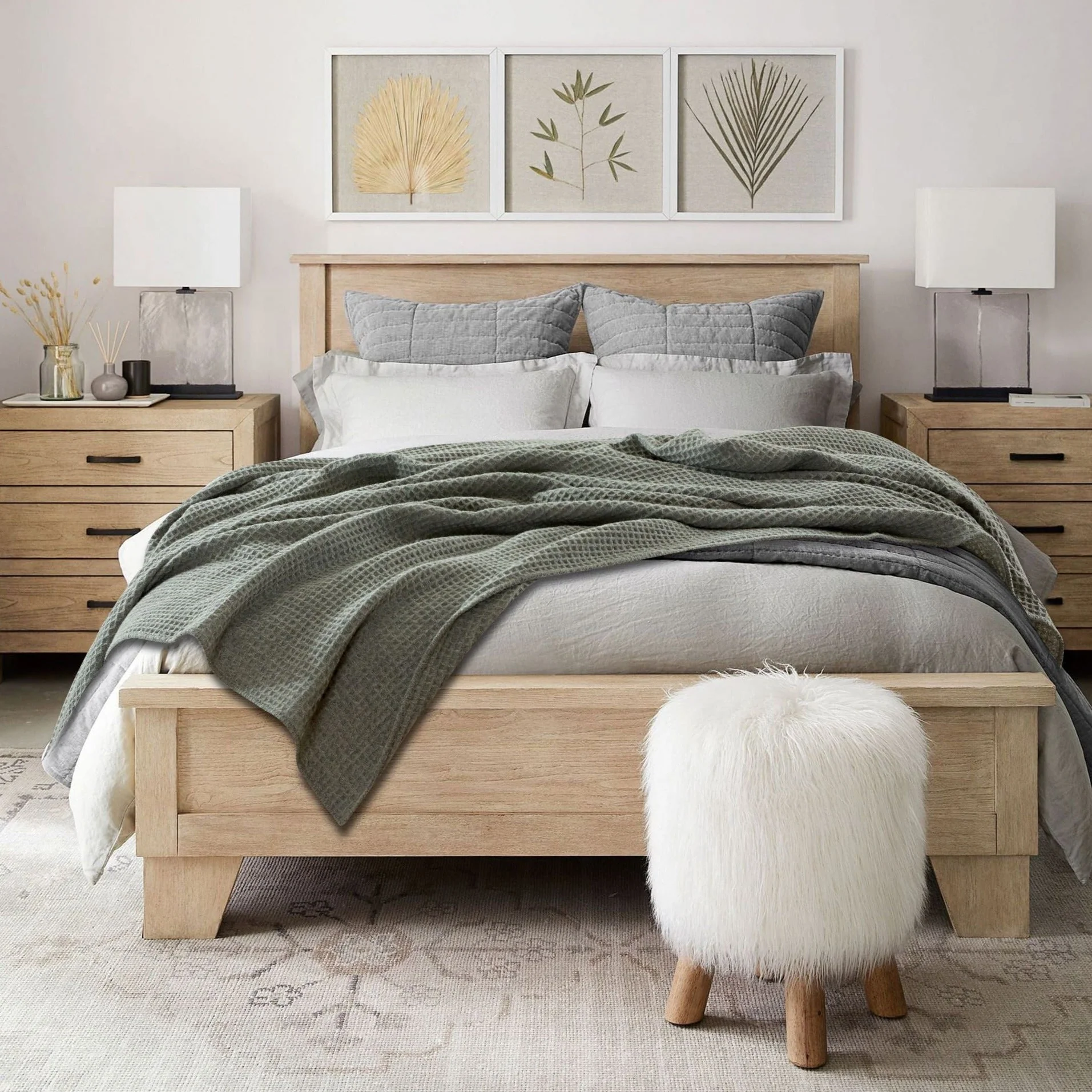 100% Merino Wool Waffle Weave Blanket - Image 5