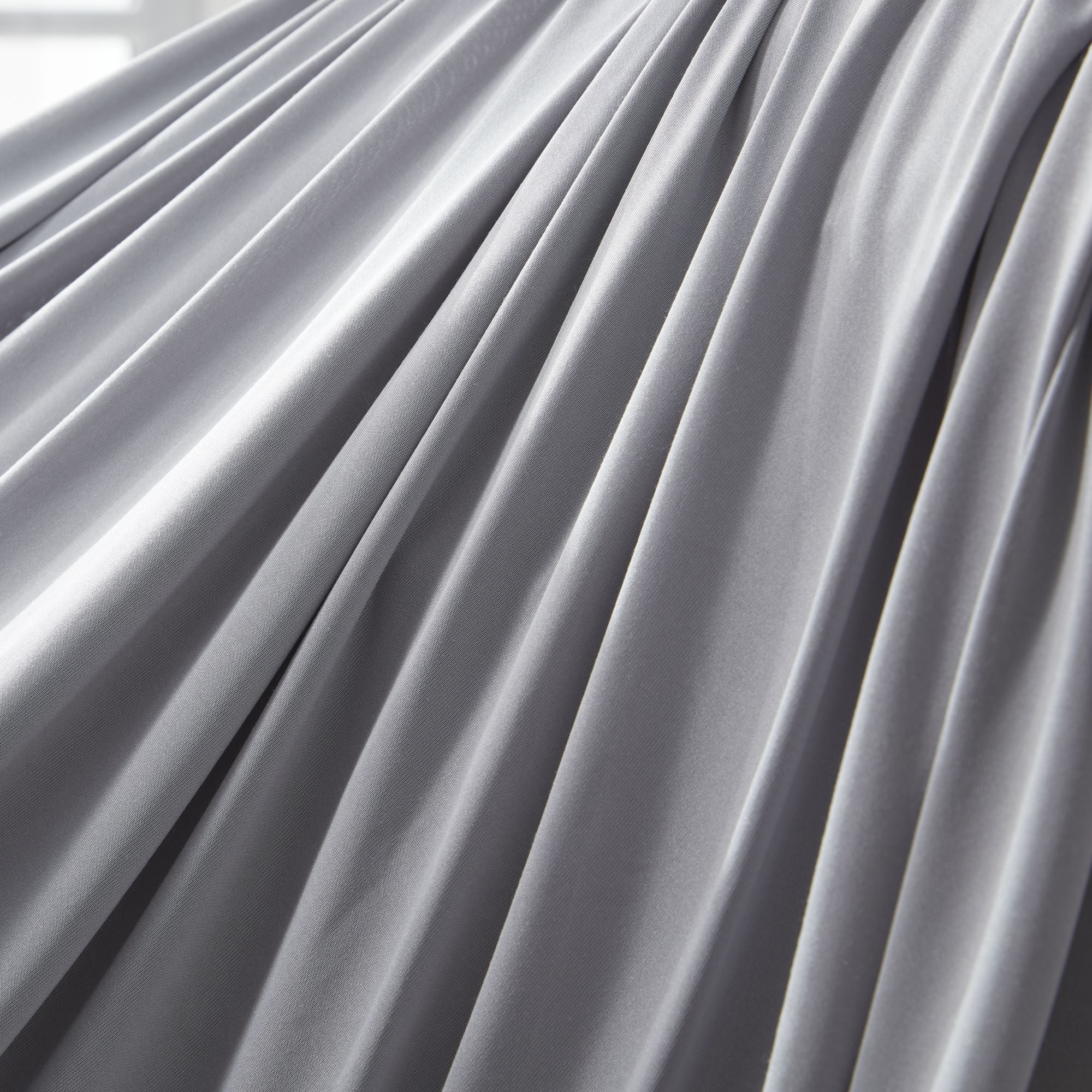100% Microfiber Jersey Knit Sheet Set with Pillowcase - Full Grey - Image 5