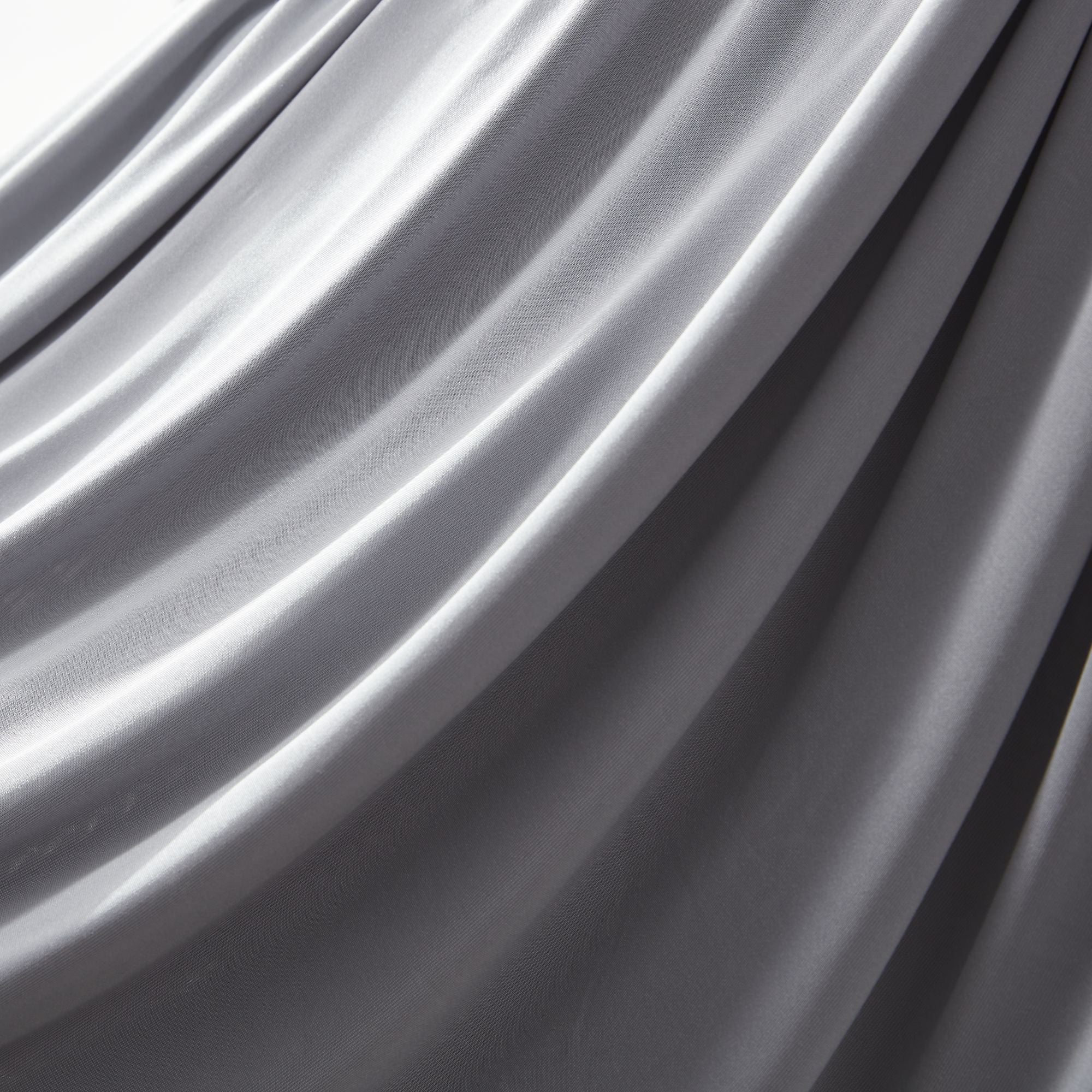 100% Microfiber Jersey Knit Sheet Set with Pillowcase - Full Grey - Image 6