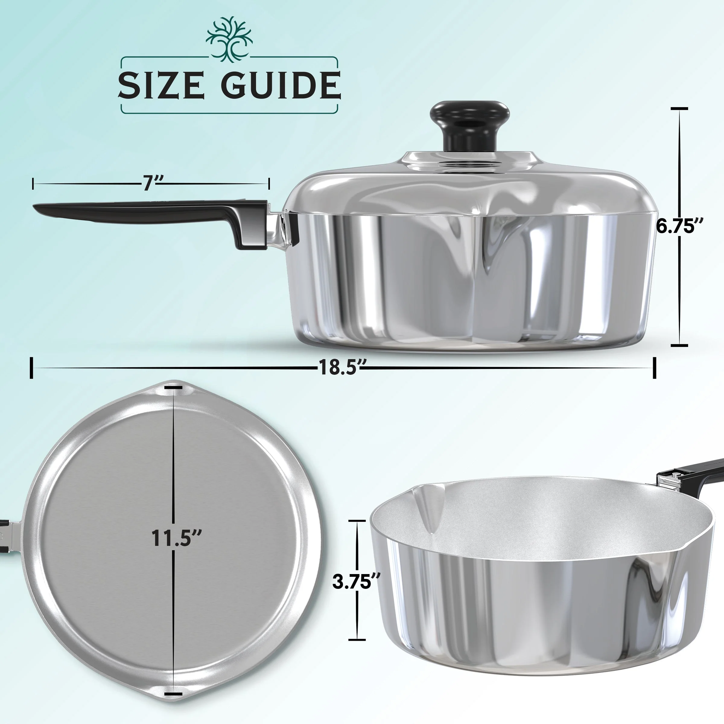 Magnaware 12 Inch Sauté Pan with Lid - Image 3