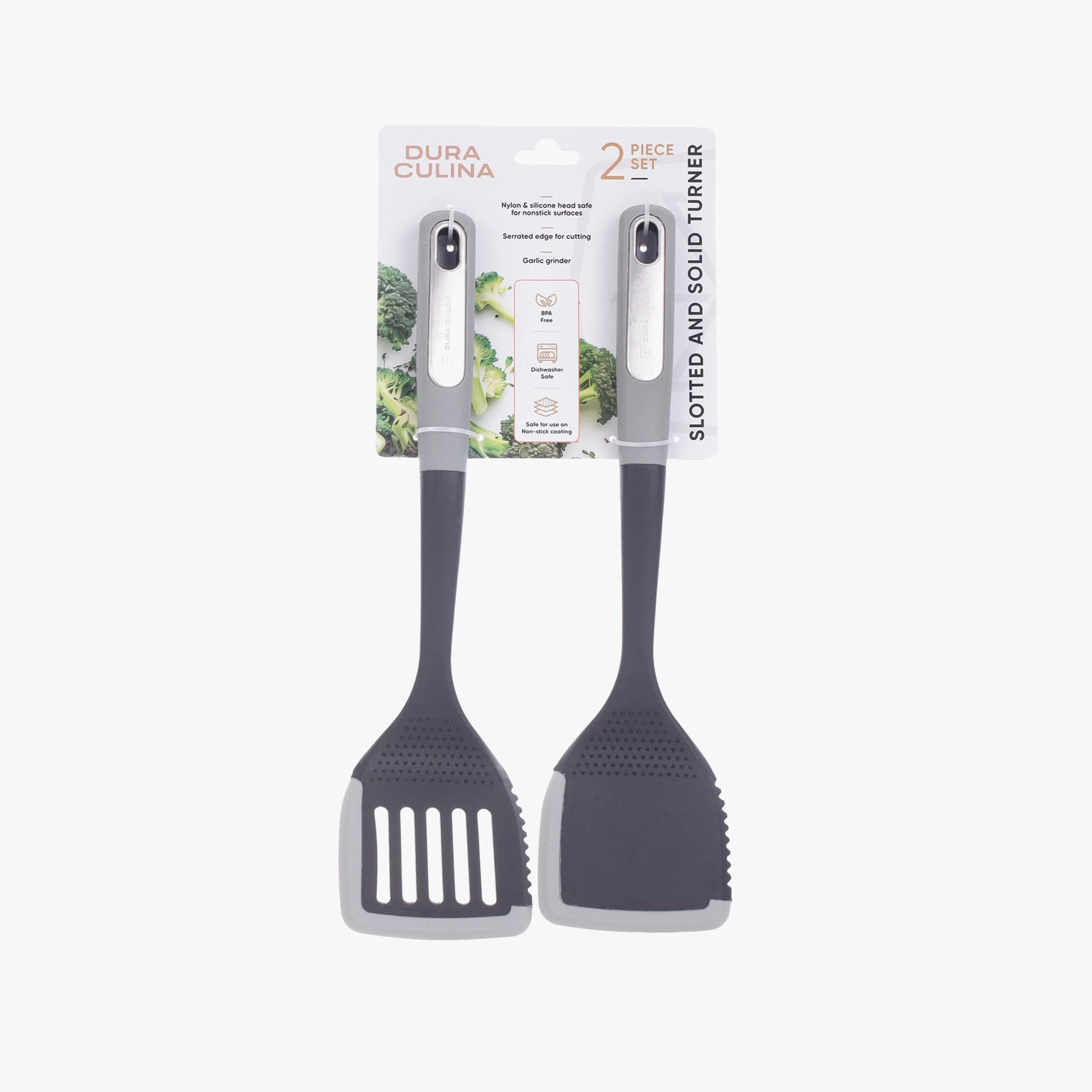 2-Piece Nylon Turner Set - Slotted & Solid Turner