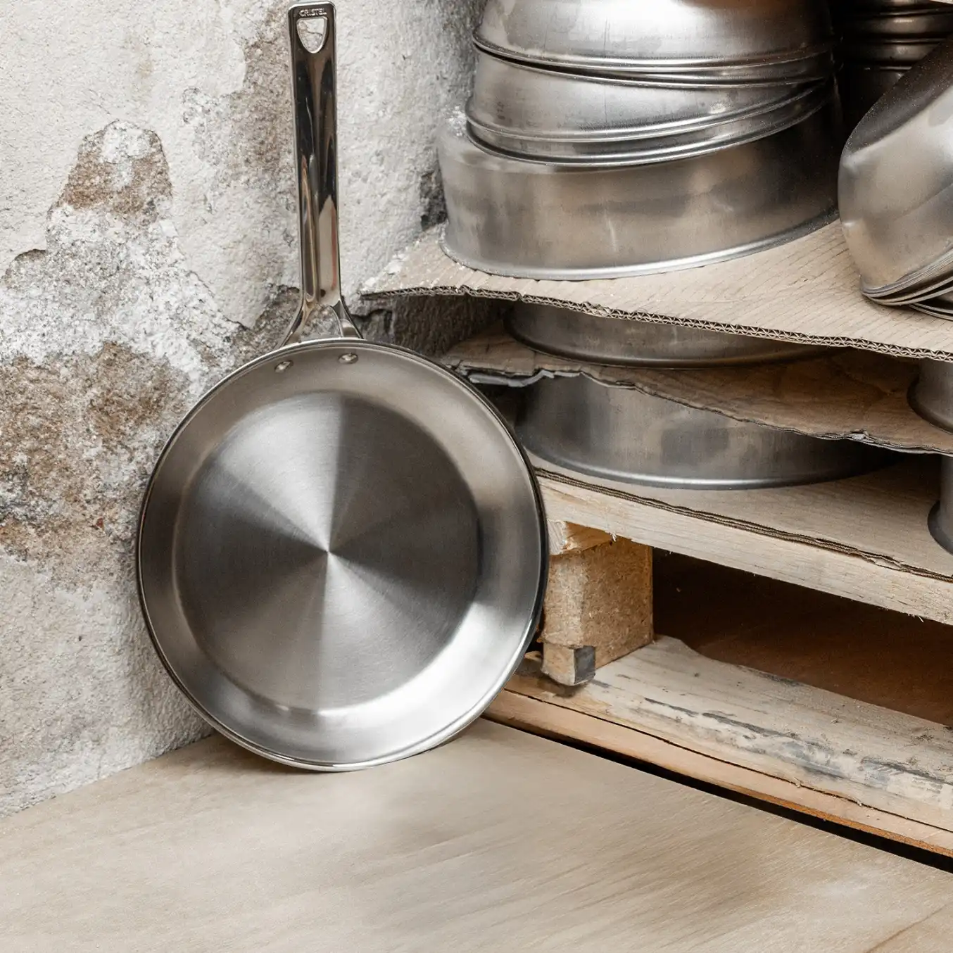 Cristel 2 stainless steel Frying pans Set - Image 2