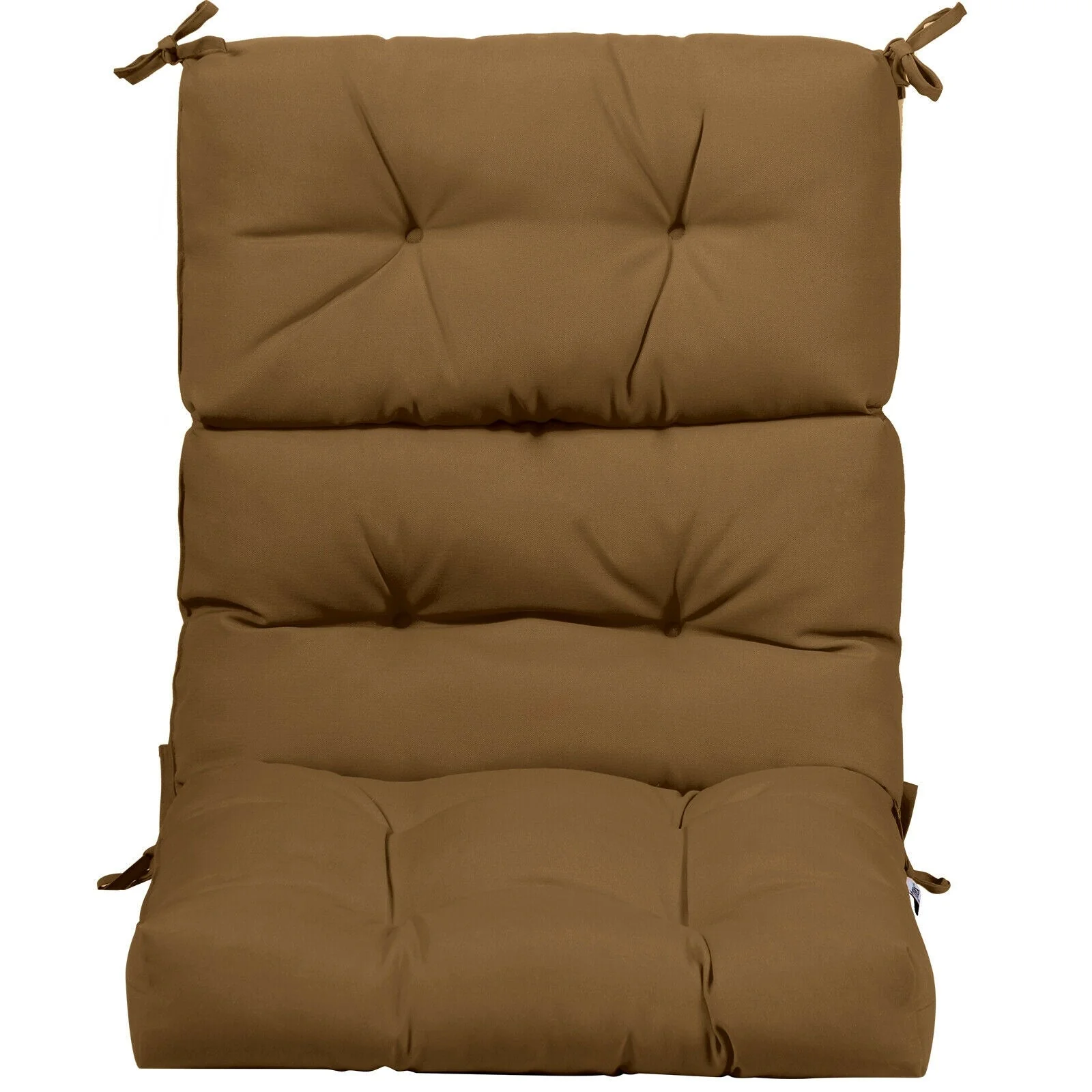 22 x 44 Inch Tufted Outdoor Patio Chair Seating Pad - Brown - Image 6
