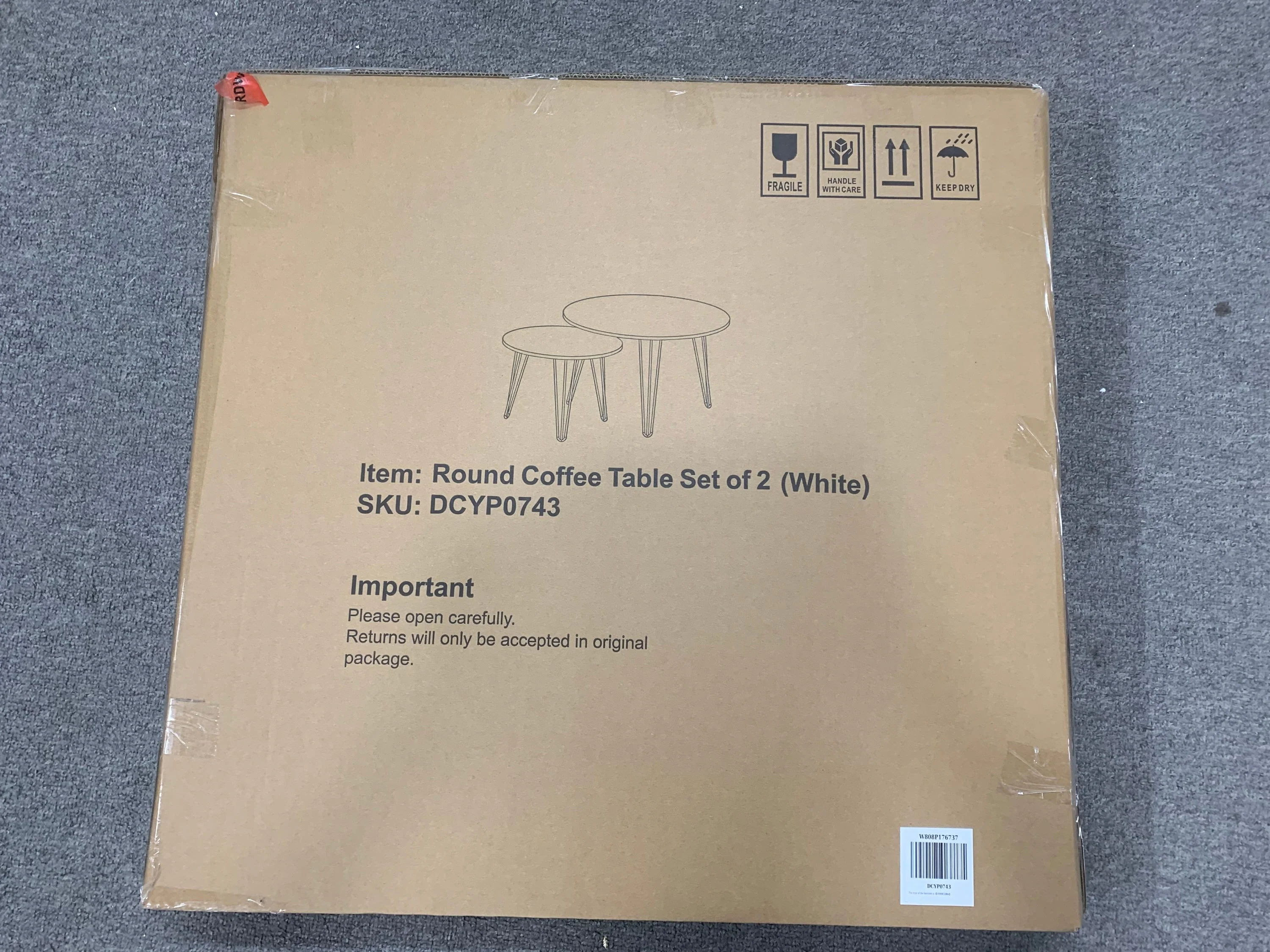 27.56'' Round Nesting Coffee Table Set of 2, White - Image 28