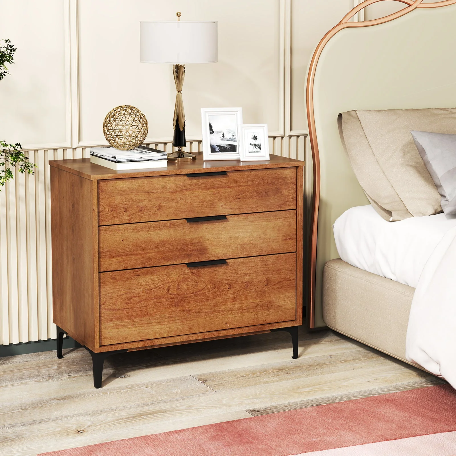 3 Drawer Dresser with Interlock System - Cherry - Image 2