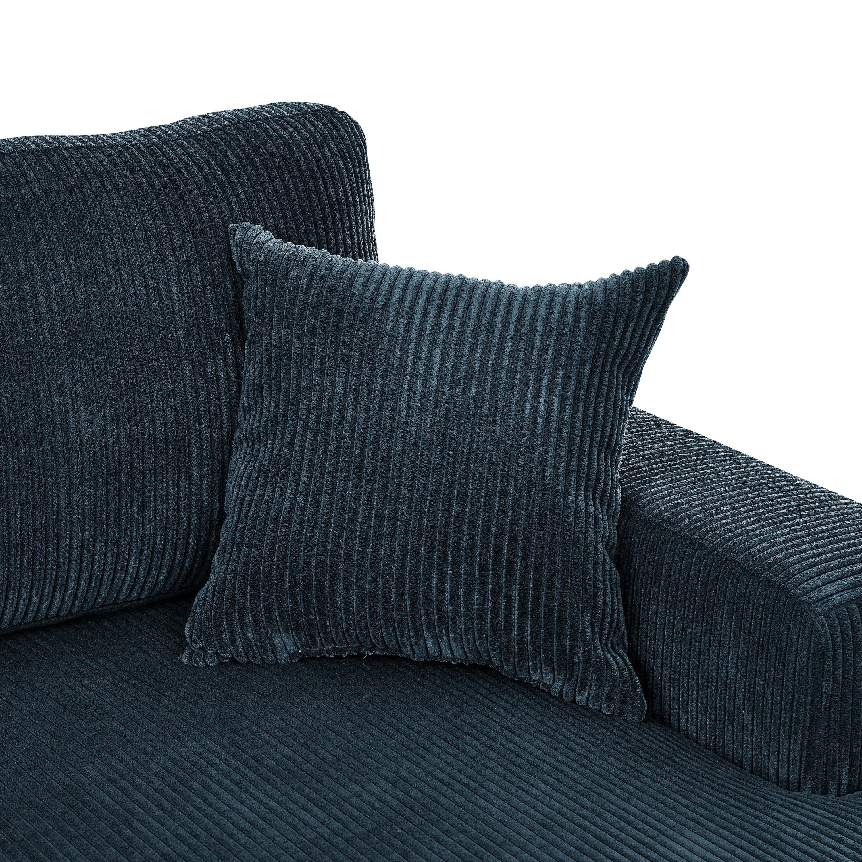 3 - Piece Corduroy Double-Chaise Sectional - Image 5