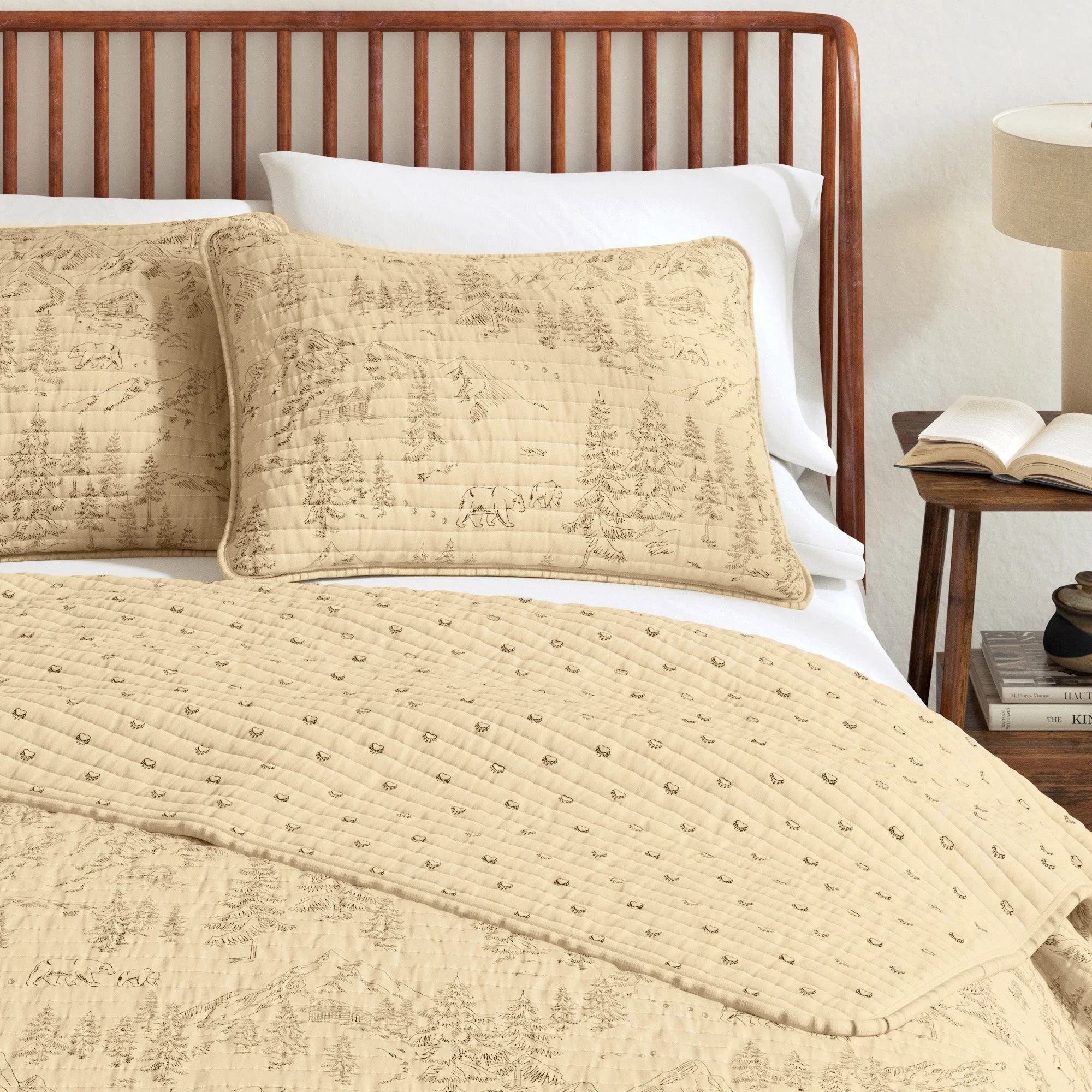 3 Piece Lodge Printed Quilt - Moonlight Ridge - Image 6