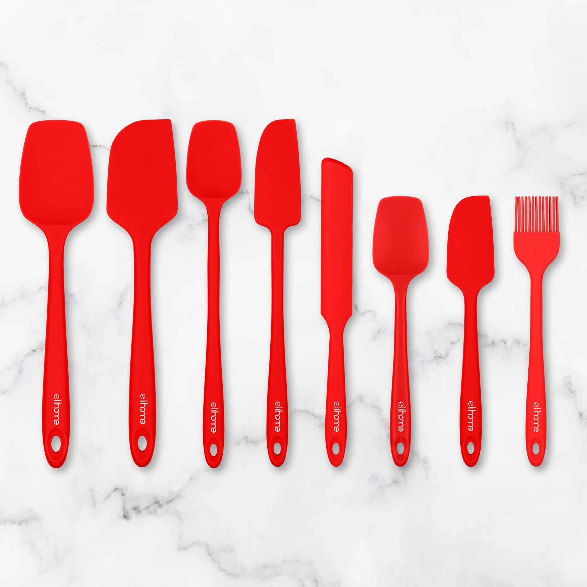 3 Piece Silicone Spatula Set - Red - Image 18