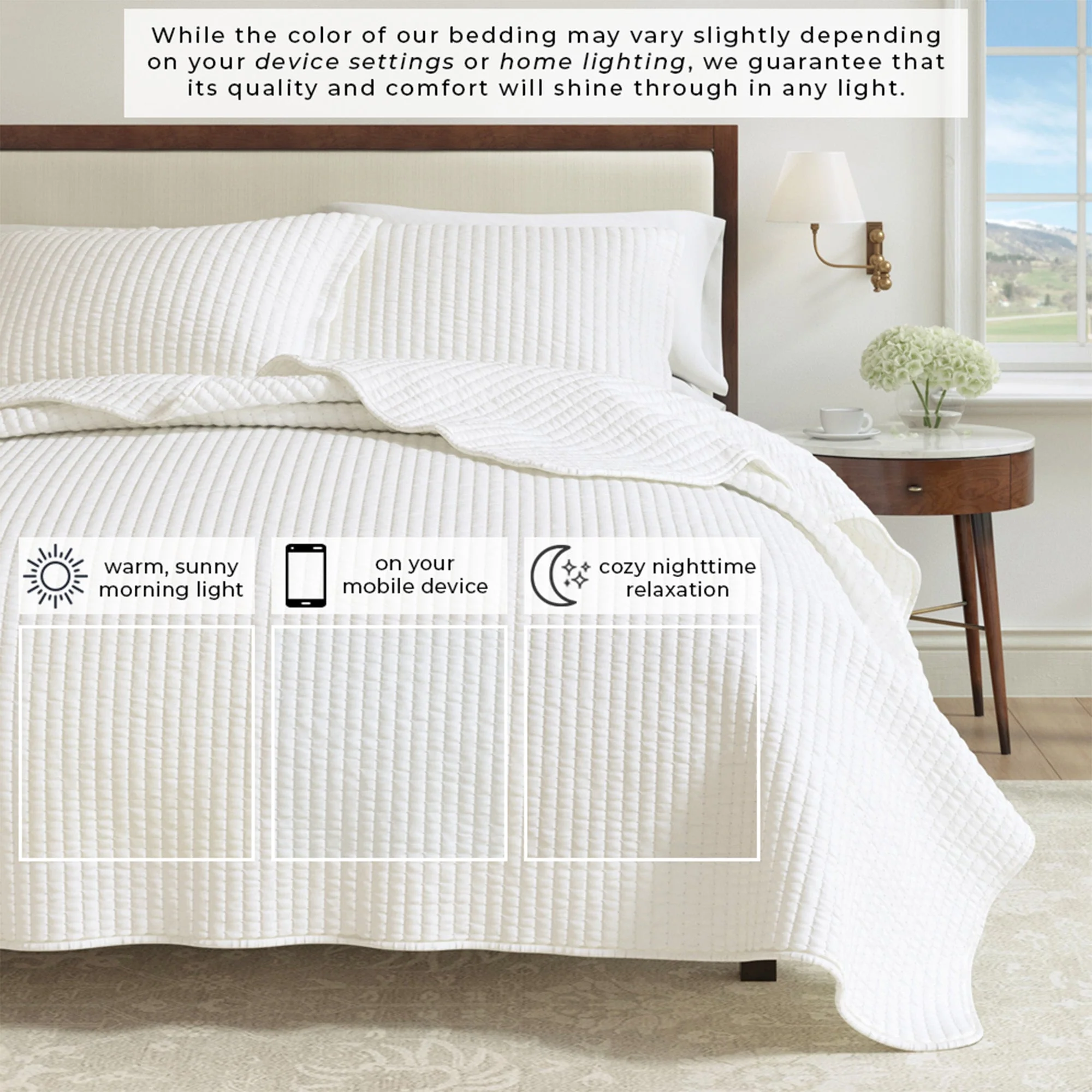 3-Piece Solid Quilt - Alicia Collection - Image 5
