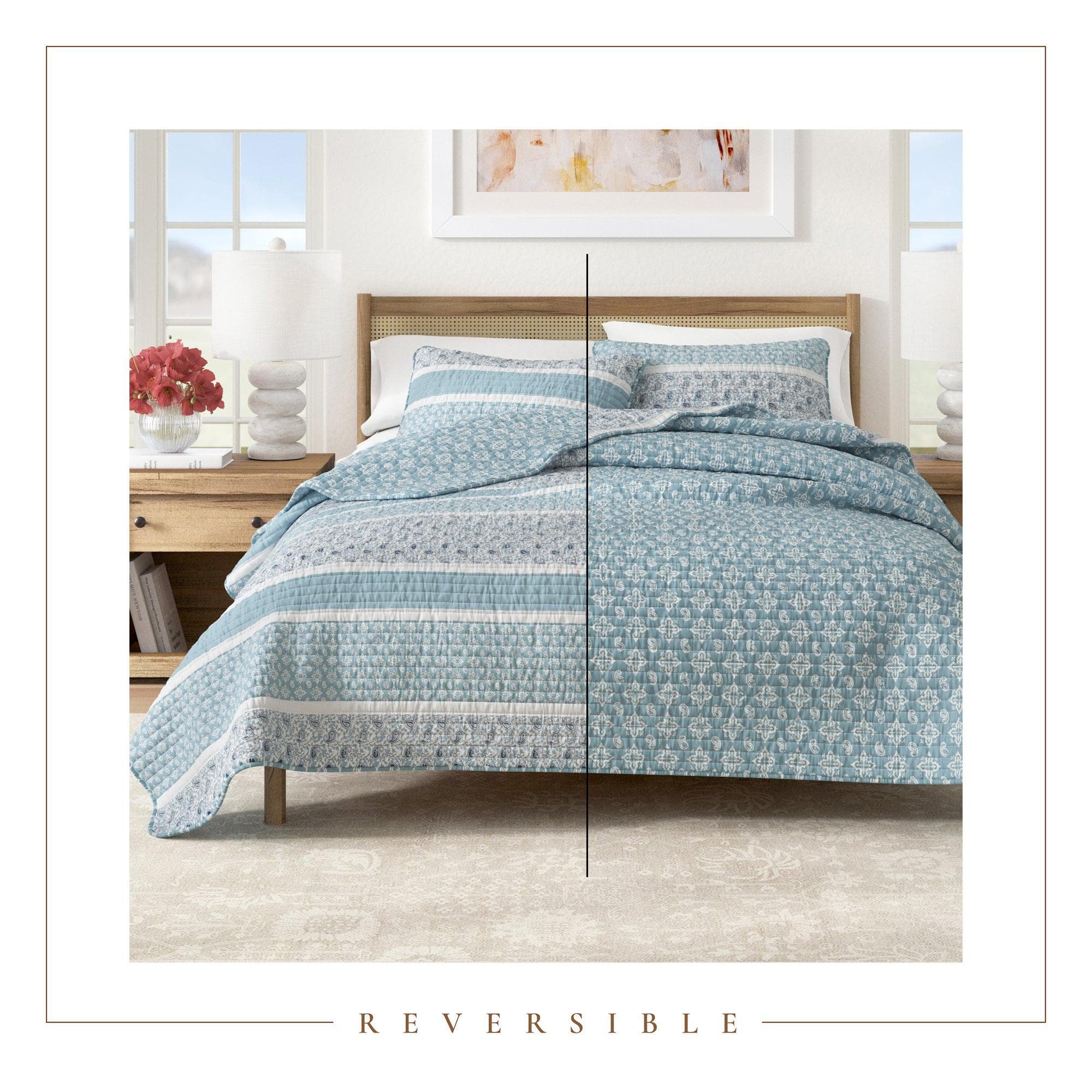 3-Piece Stripe Quilt - Kadi Collection - Image 10