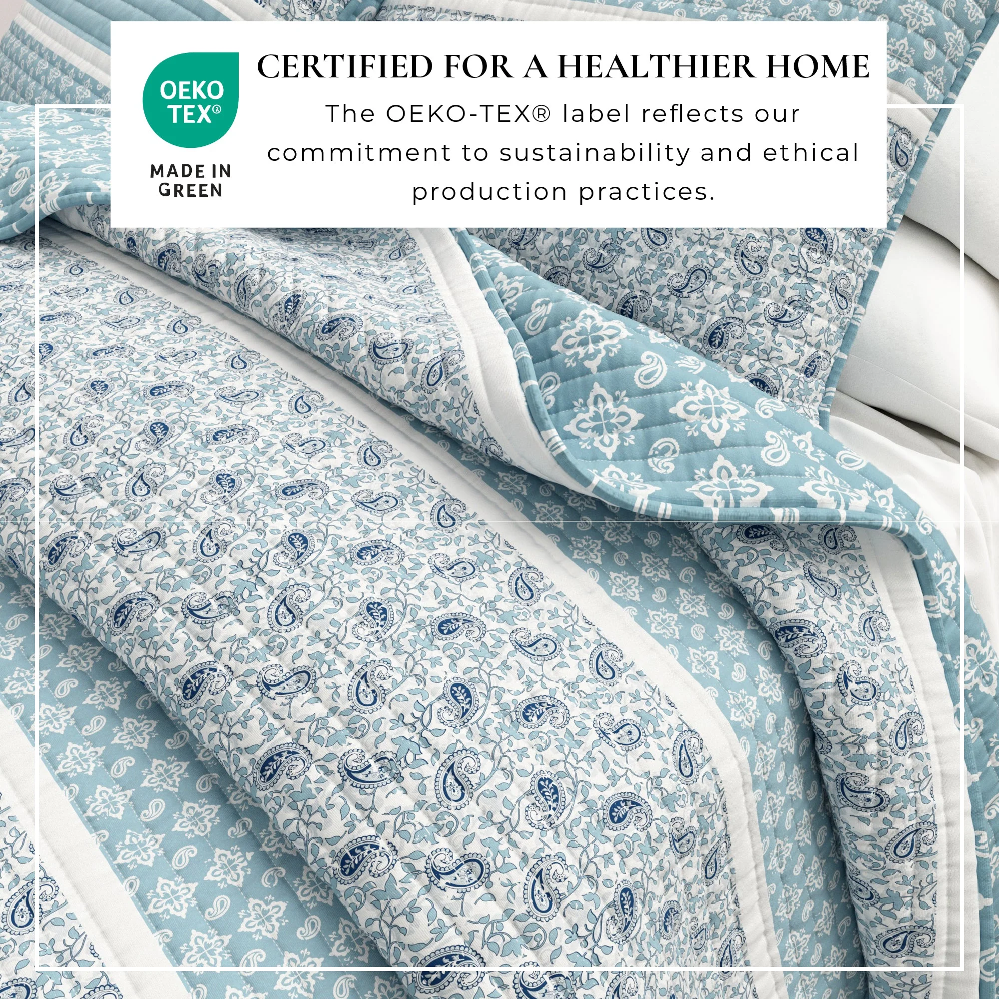 3-Piece Stripe Quilt - Kadi Collection - Image 9