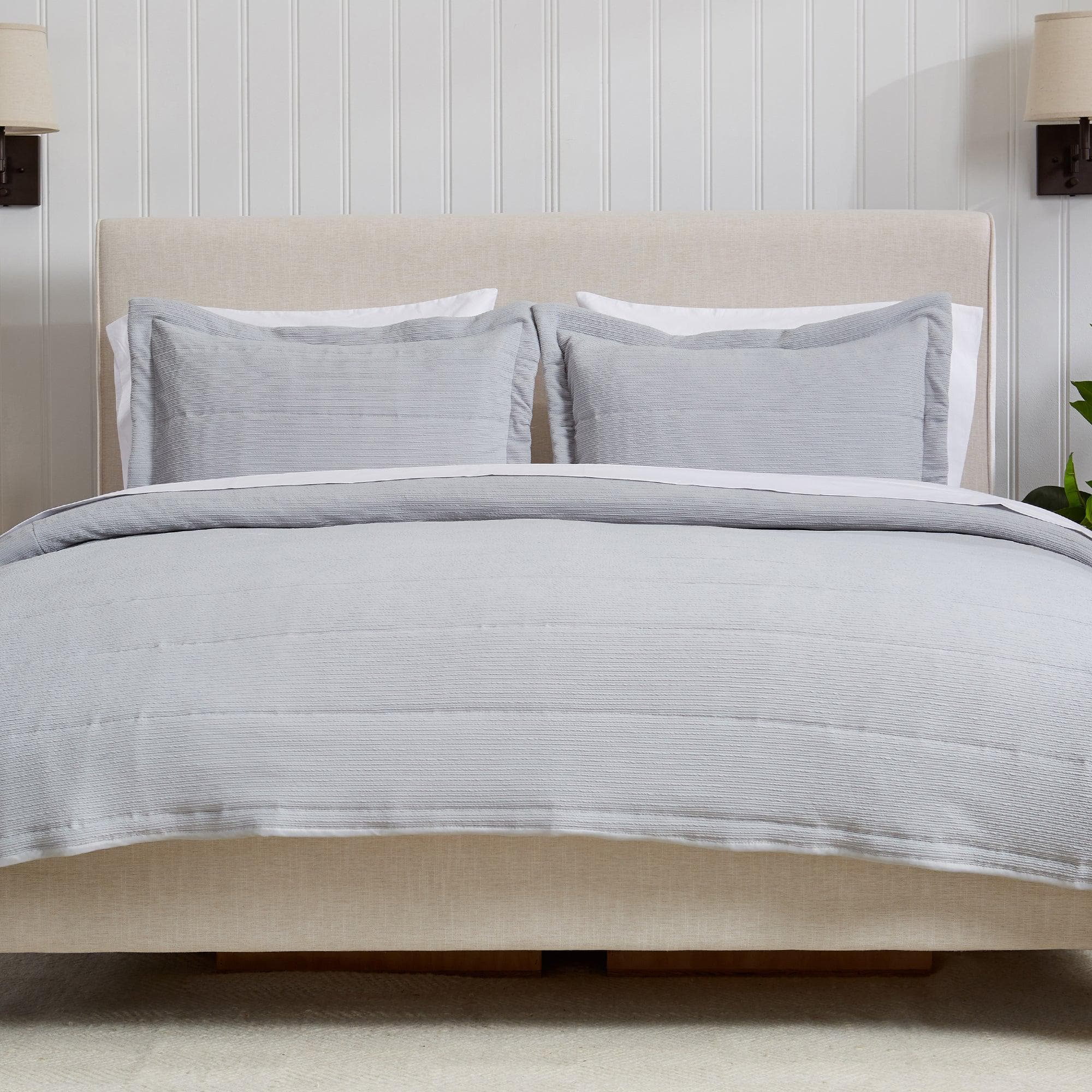 3 Piece Textured Striped Quilt Set - Ellie Collection - Image 11