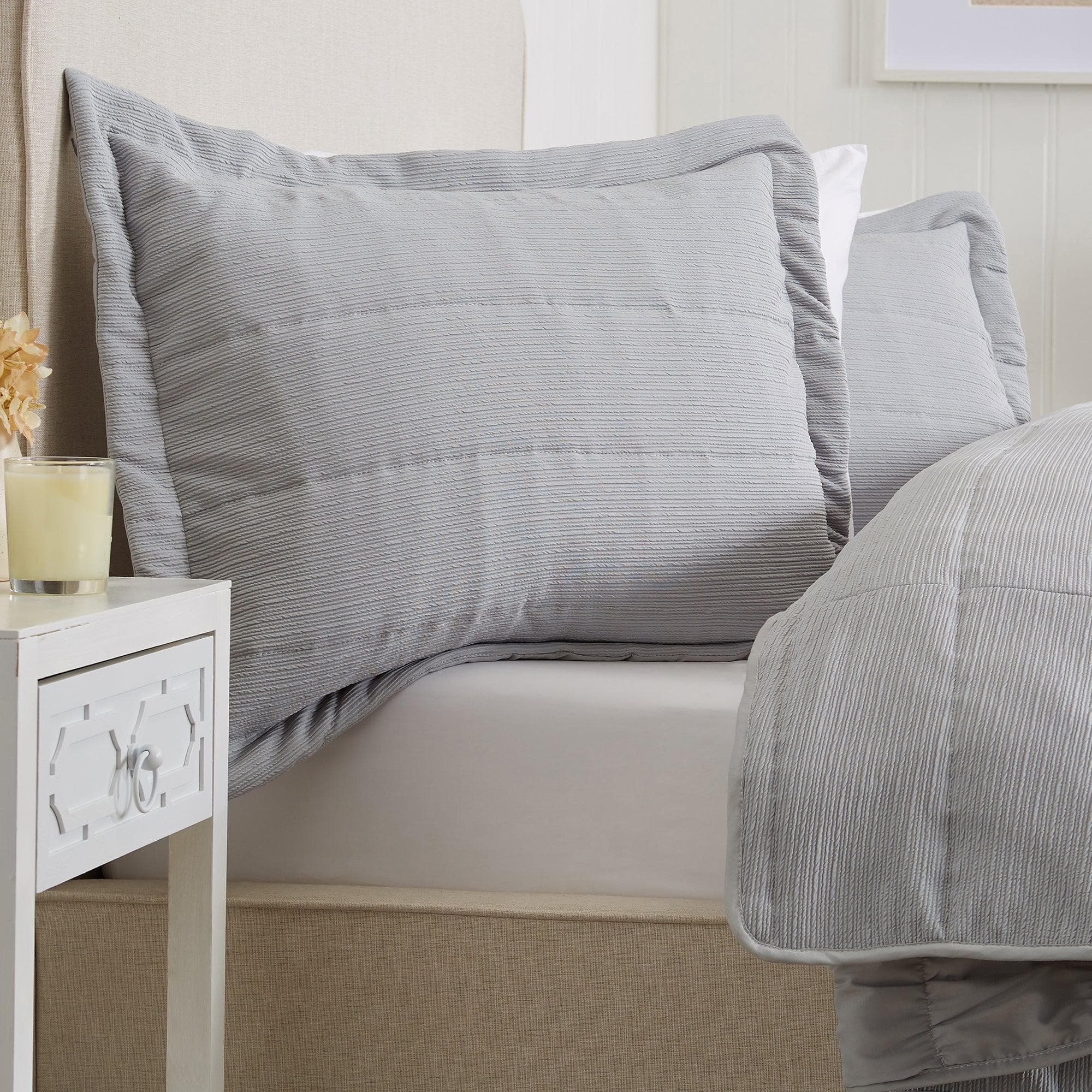 3 Piece Textured Striped Quilt Set - Ellie Collection - Image 12