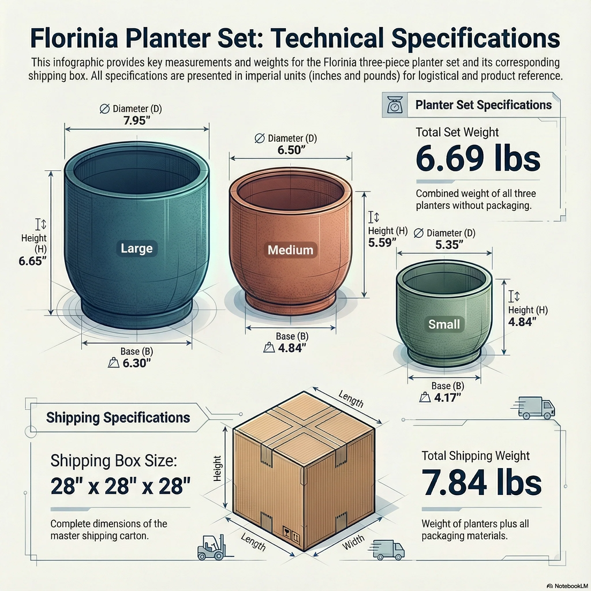 3-Piece White Stoneware Planter Pot Set with Soft Vertical Texture - Image 10