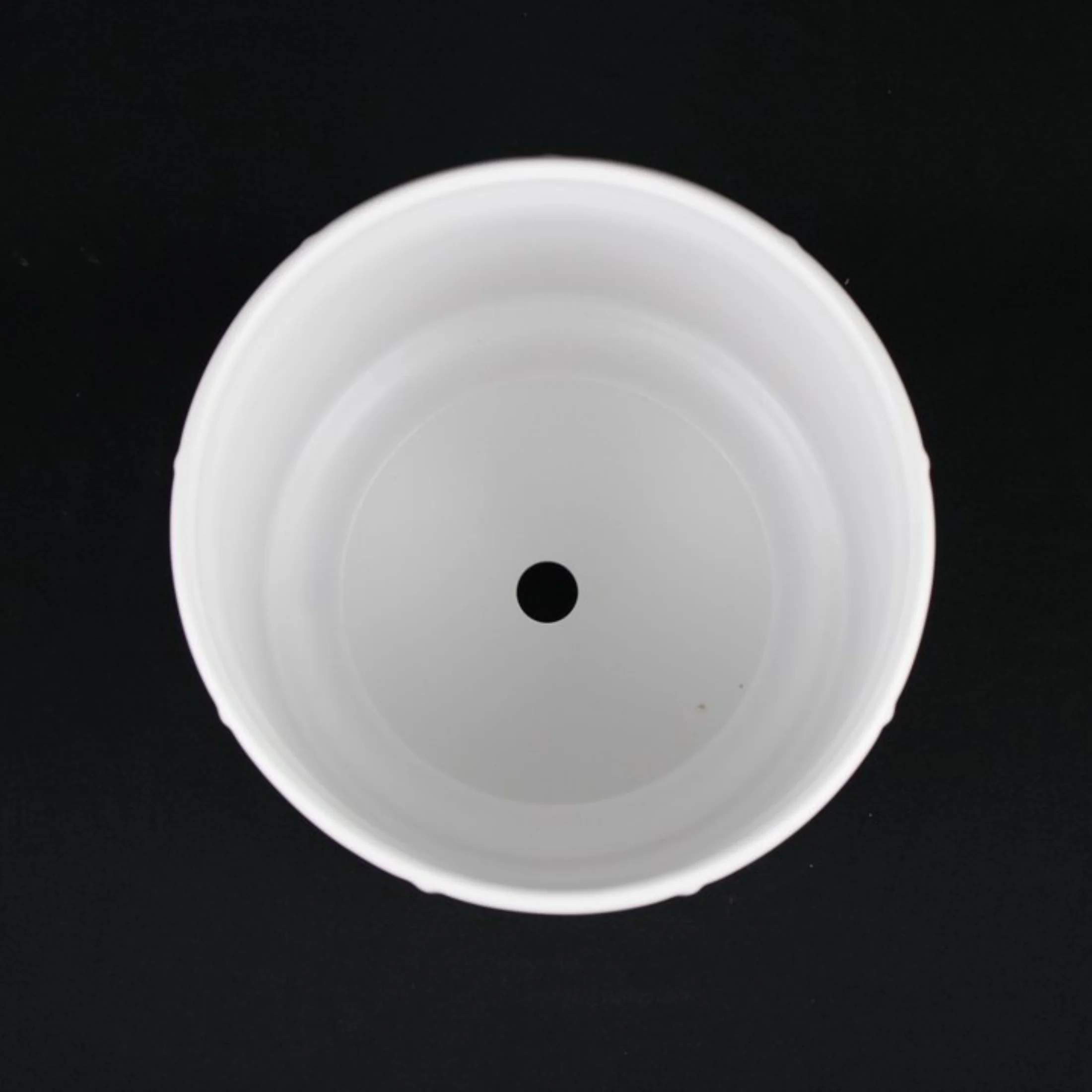 3-Piece White Stoneware Planter Pot Set with Soft Vertical Texture - Image 8