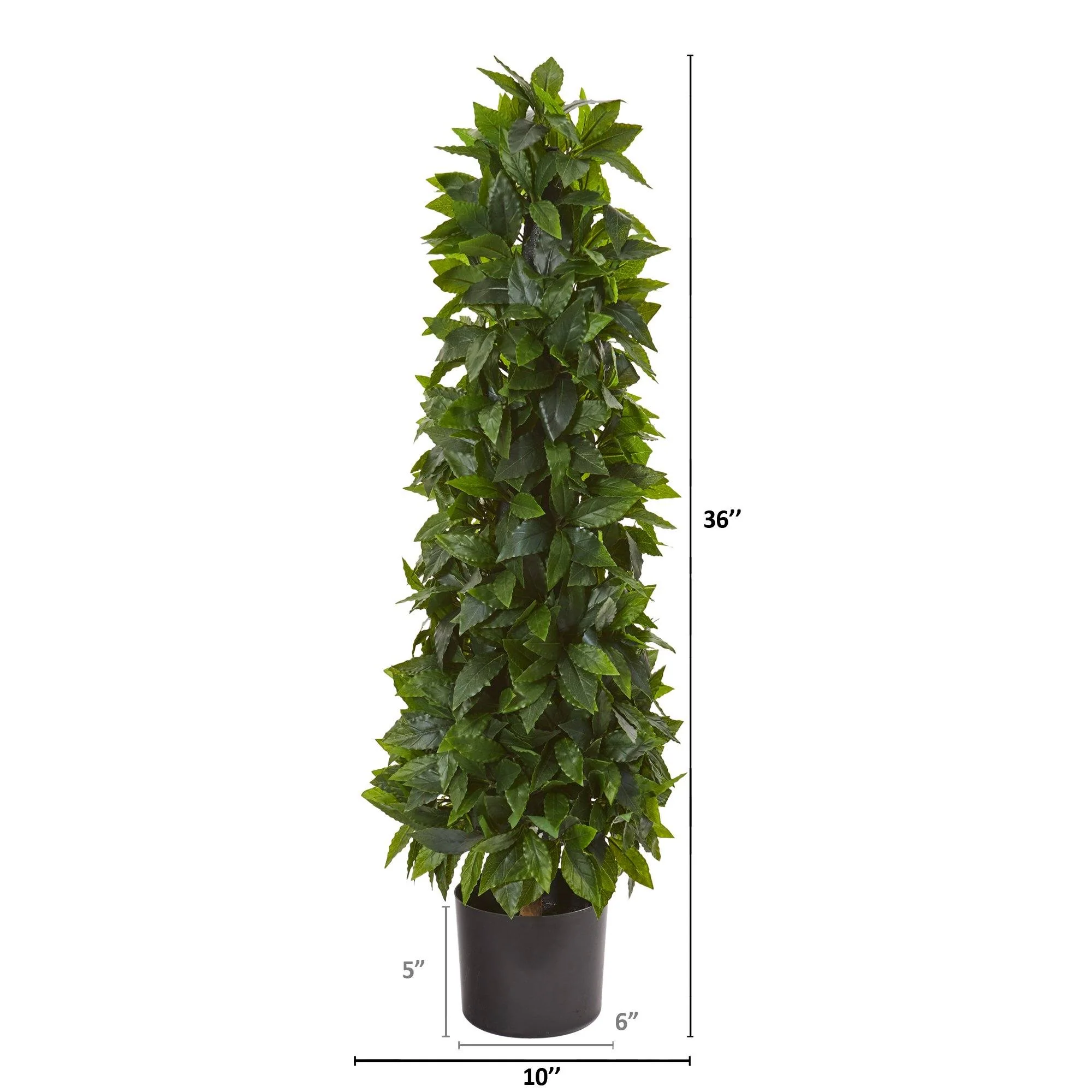 3’ Sweet Bay Cone Topiary Artificial Tree - Image 2