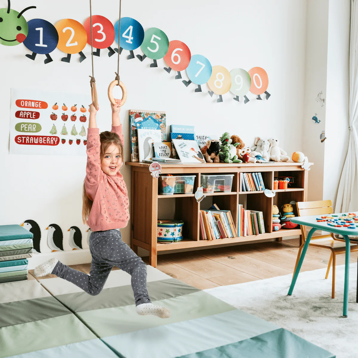 3-in-1 Swing & Climbing Set: Rope Ladder, Gym Rings & Disc Swing - Image 8