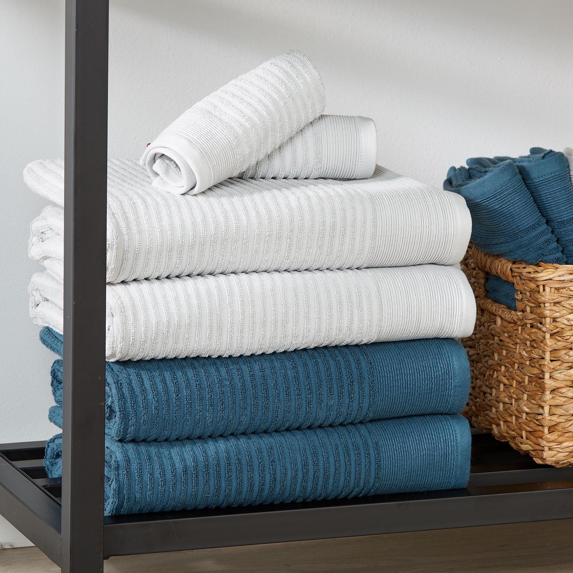 4 Pack Ribbed Hand Towels - Rori Collection - Image 19