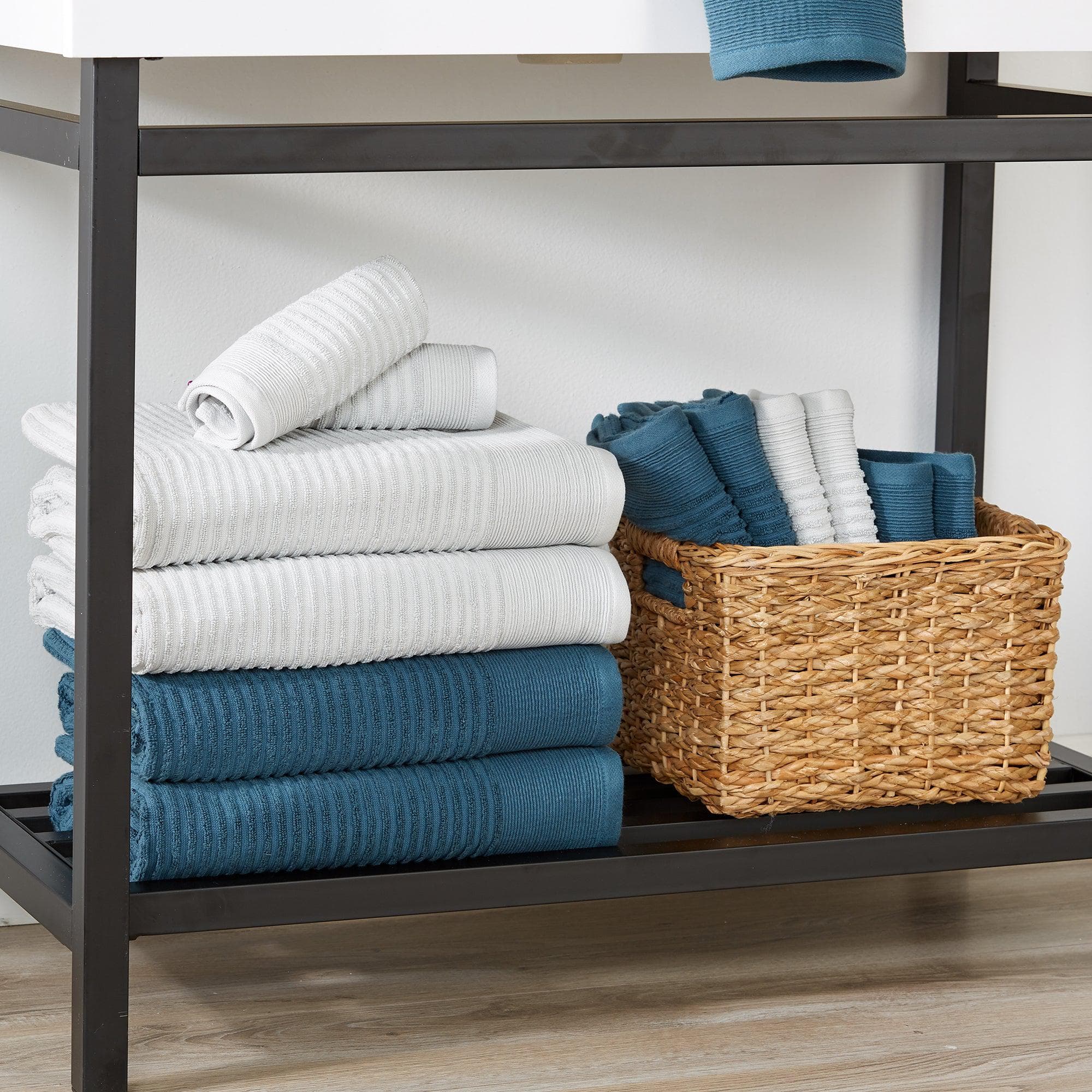 4 Pack Ribbed Hand Towels - Rori Collection - Image 20