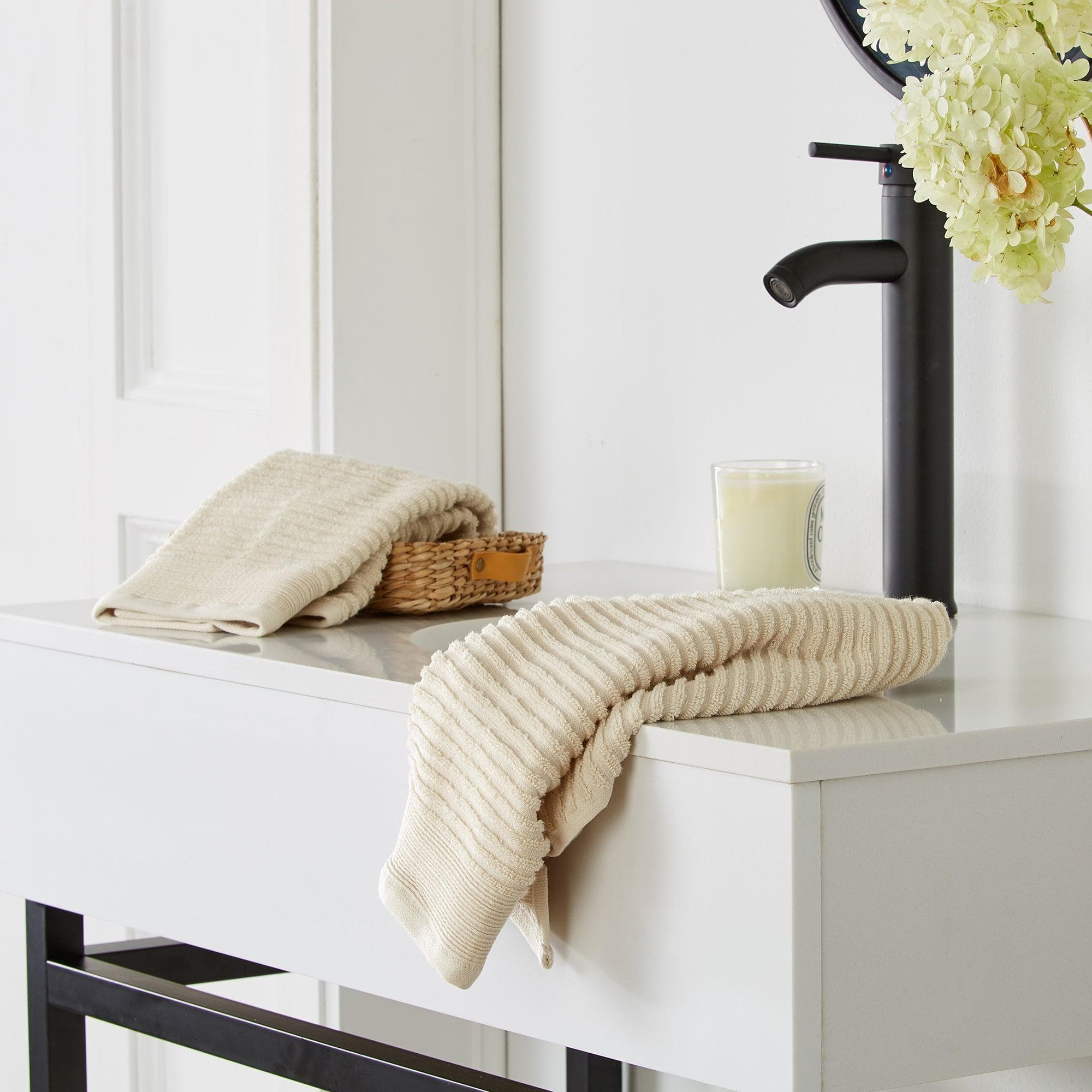 4 Pack Ribbed Hand Towels - Rori Collection - Image 32