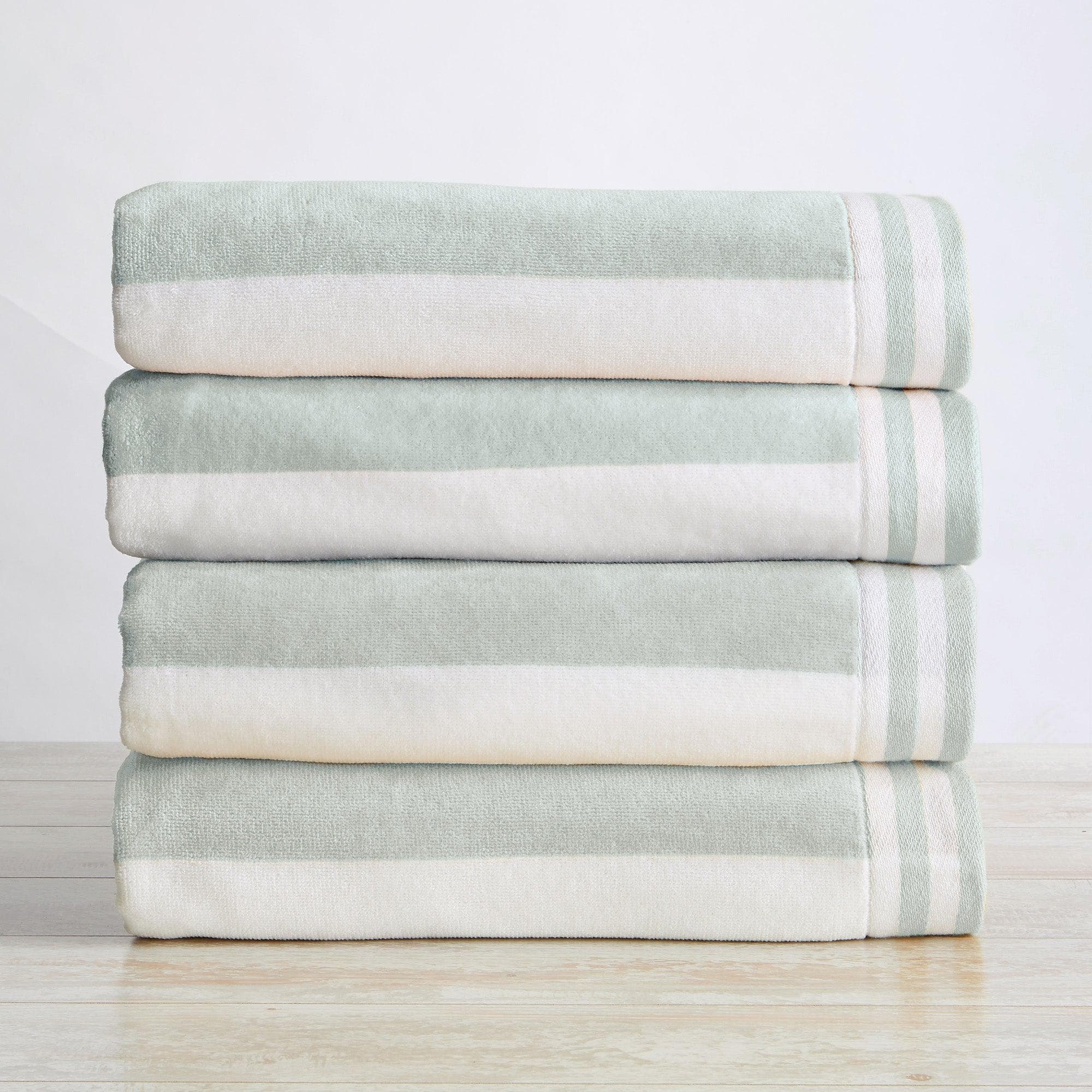 4 Pack Striped Cabana Beach Towel - Edgartown Collection - Image 24