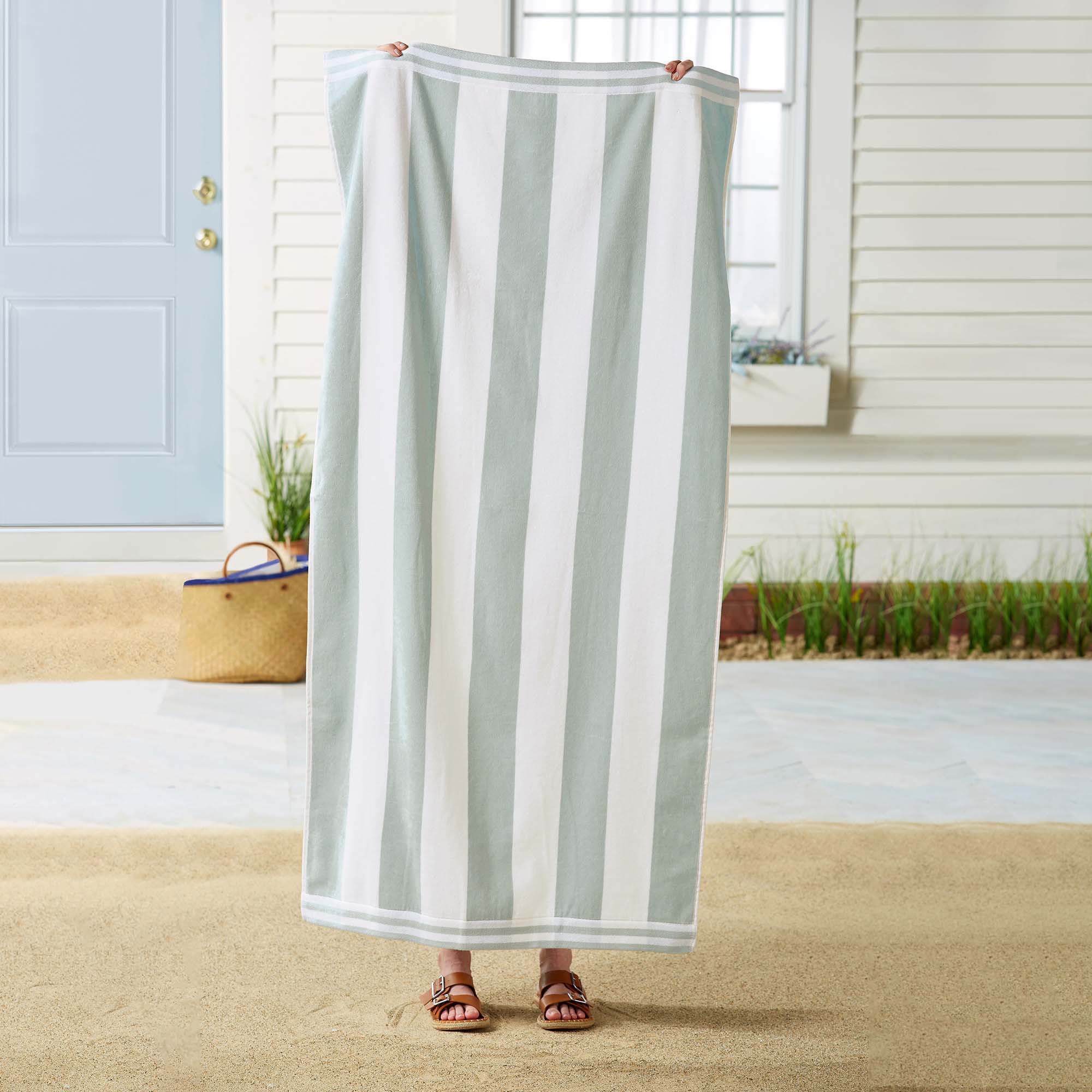 4 Pack Striped Cabana Beach Towel - Edgartown Collection - Image 37