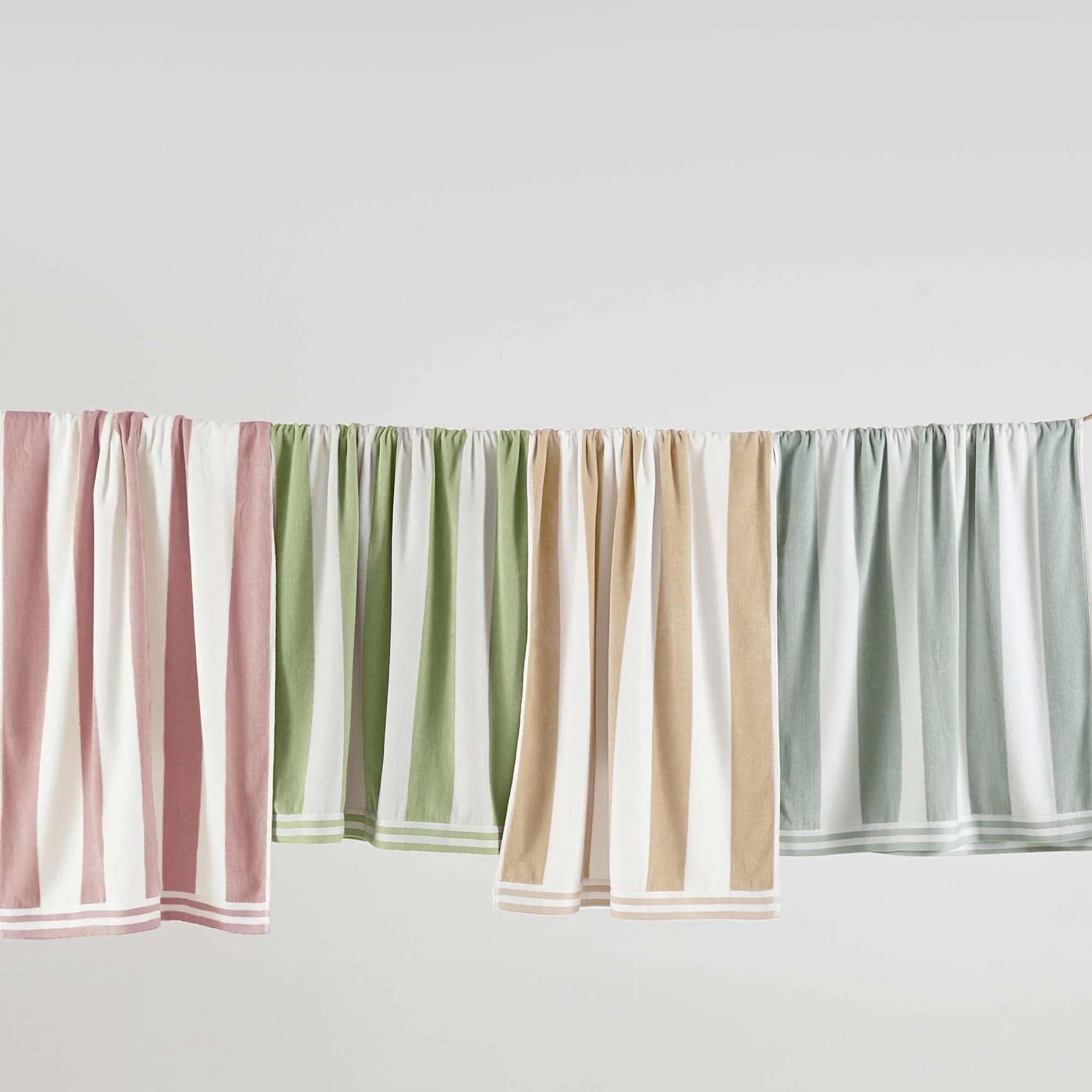4 Pack Striped Cabana Beach Towel - Edgartown Collection - Image 39