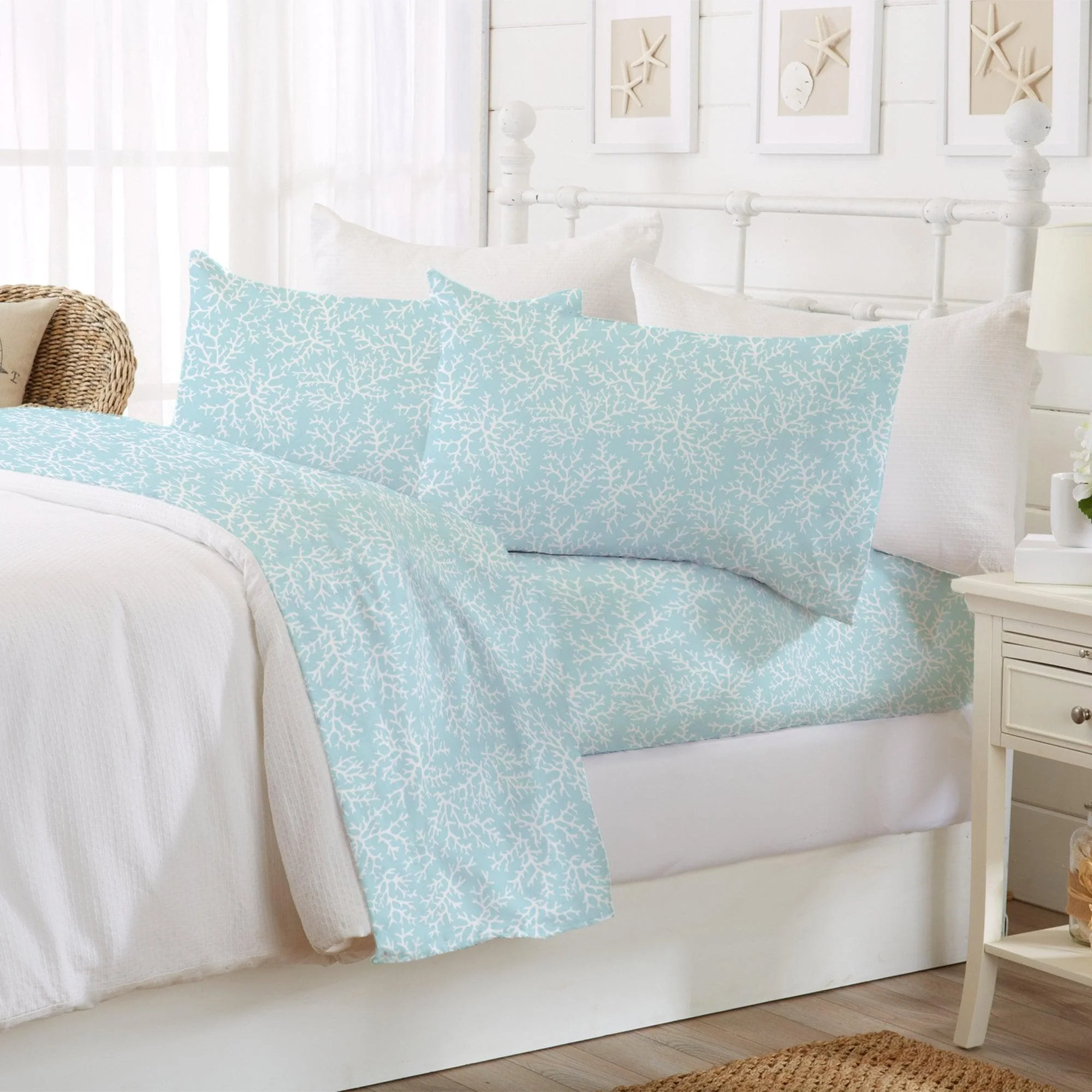 4-Piece Coastal Microfiber Sheet - Newport Collection - Image 35