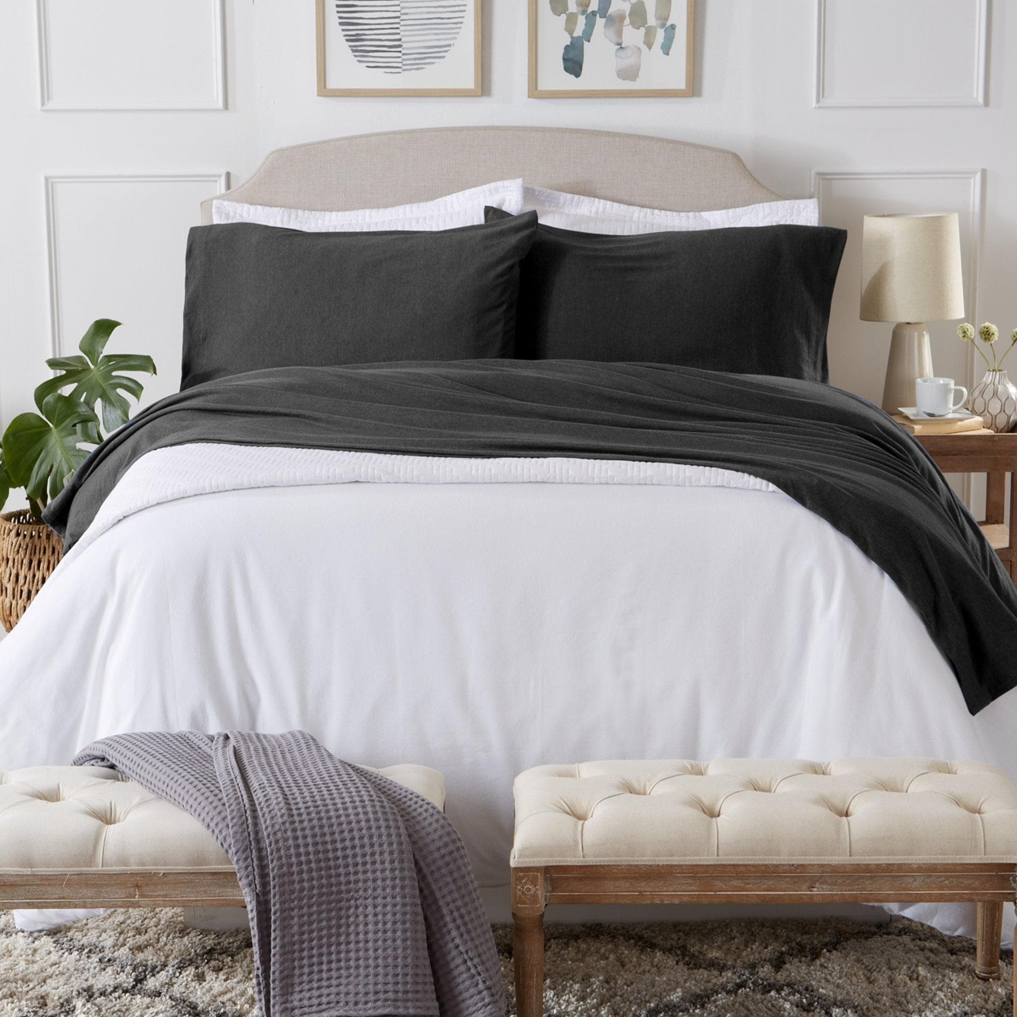4-Piece Flannel Jersey Sheet - Cozy Flex Collection - Image 3