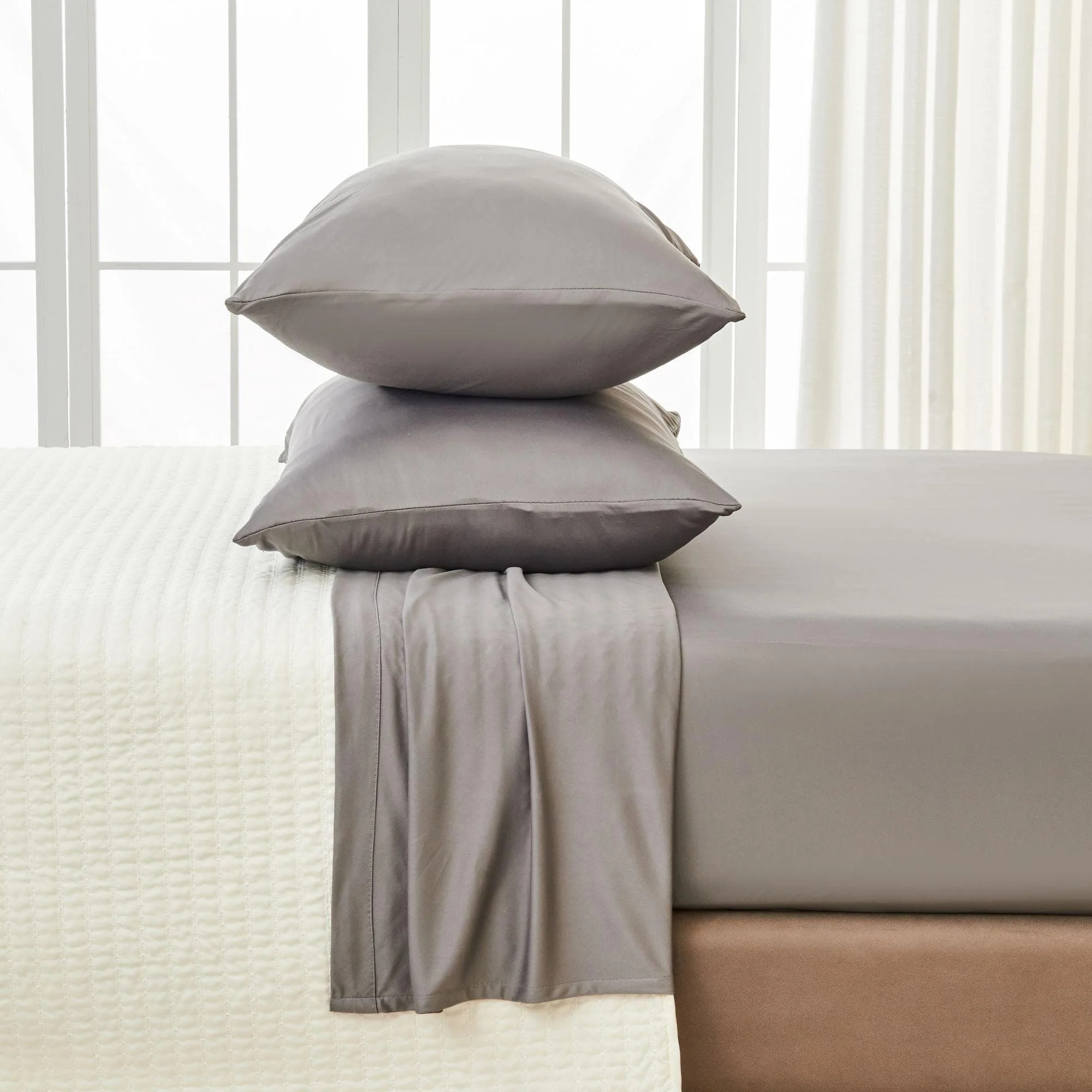 4-Piece Interlock Microfiber Sheet Set - Mackenna Collection - Image 15