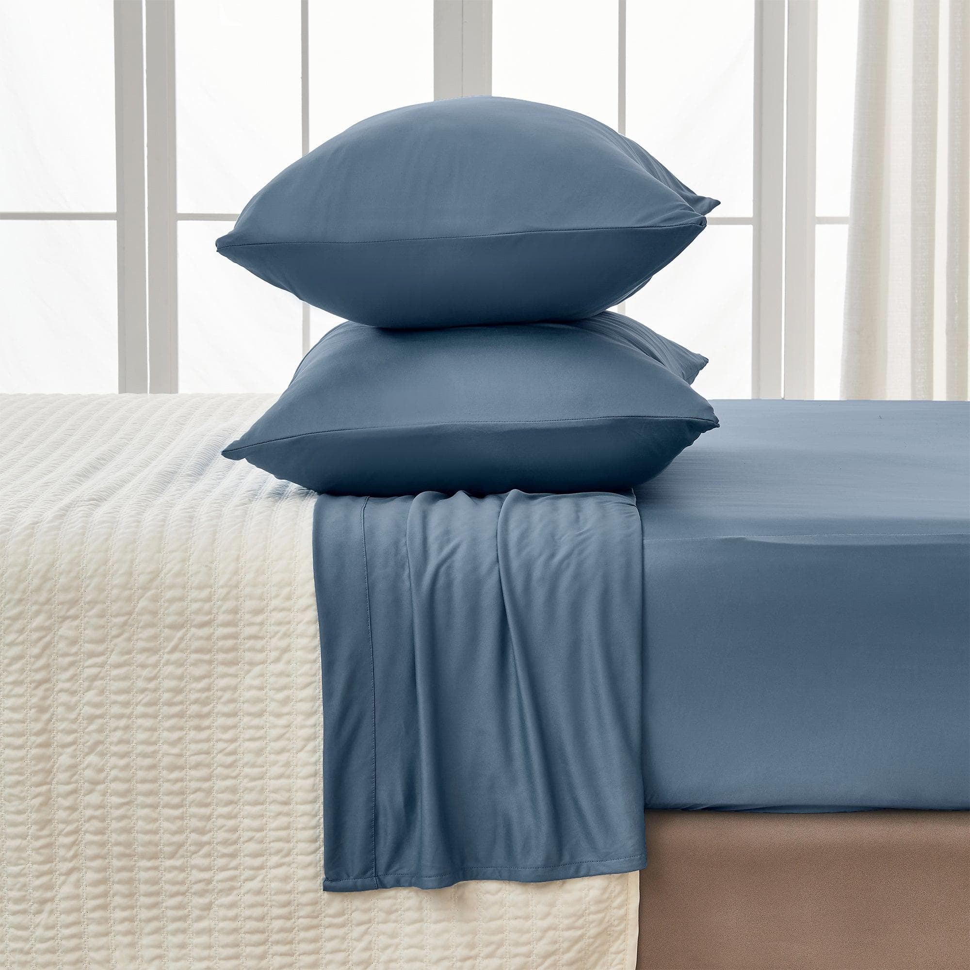 4-Piece Interlock Microfiber Sheet Set - Mackenna Collection - Image 36