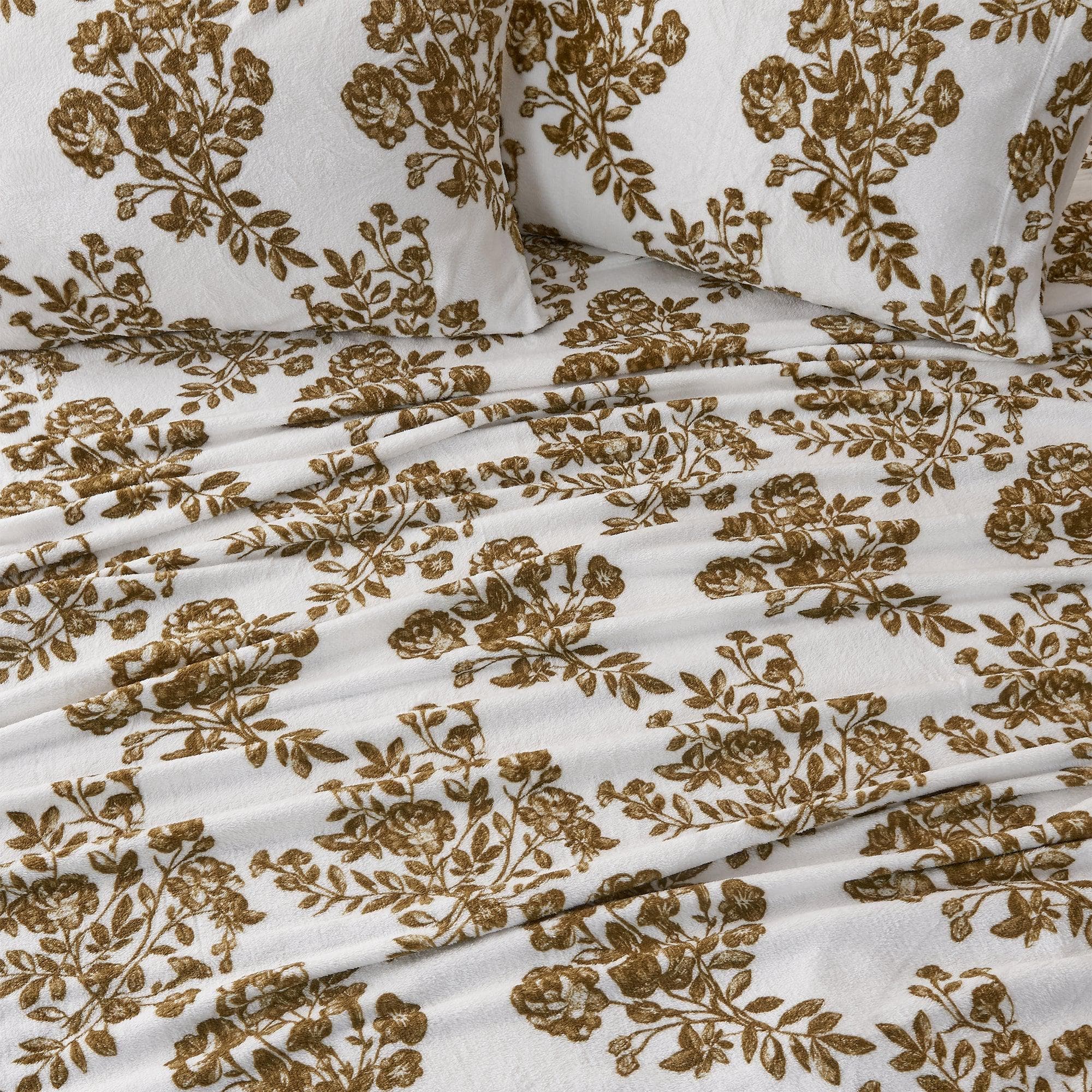 4-Piece Printed Plush Sheet - Velvet Luxe Collection - Image 121