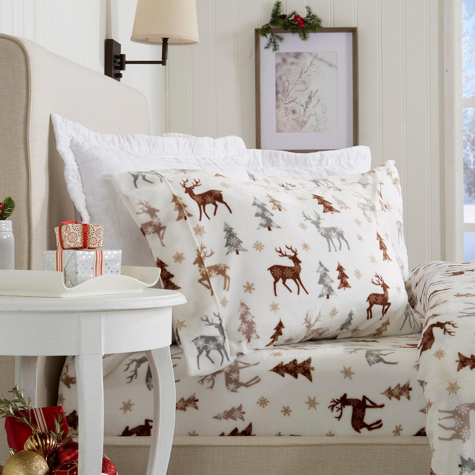4-Piece Printed Plush Sheet - Velvet Luxe Collection - Image 62
