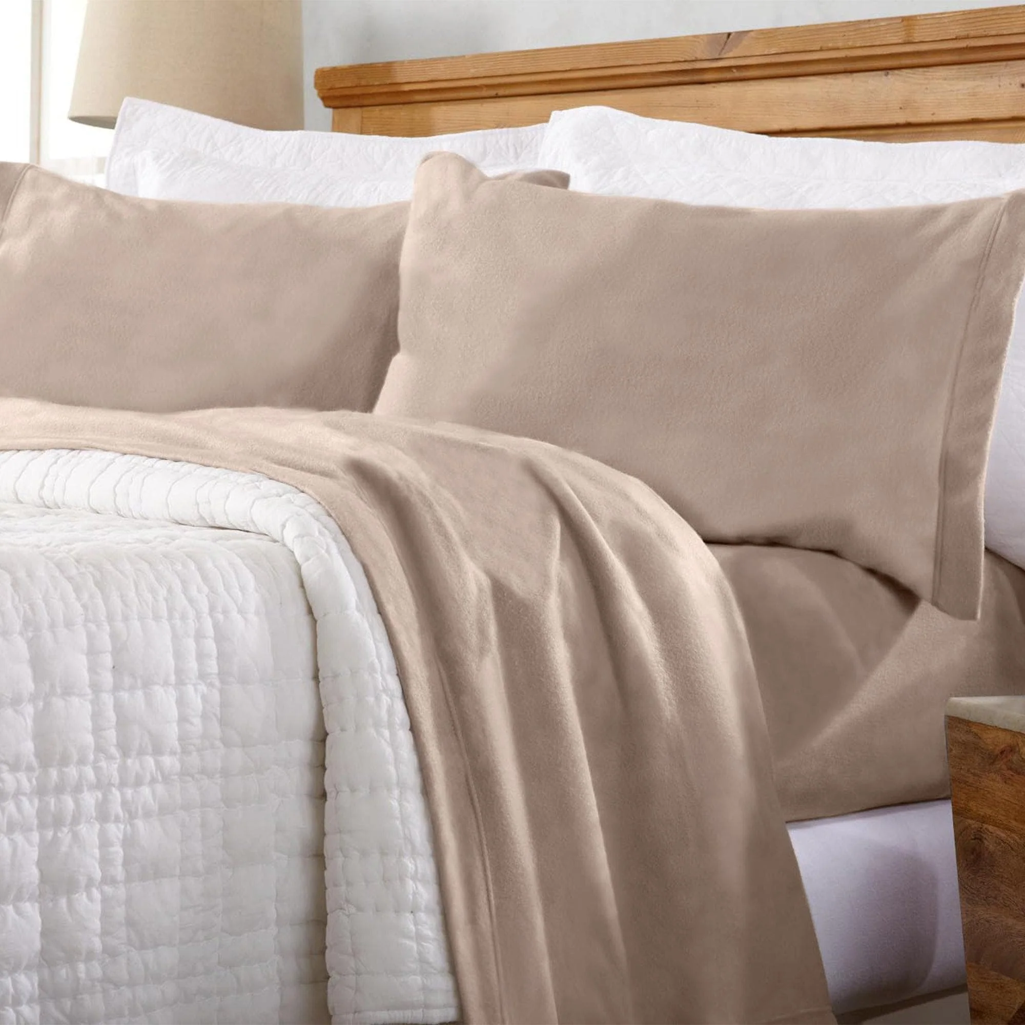4-Piece Solid Fleece Sheet - Christina Collection - Image 27
