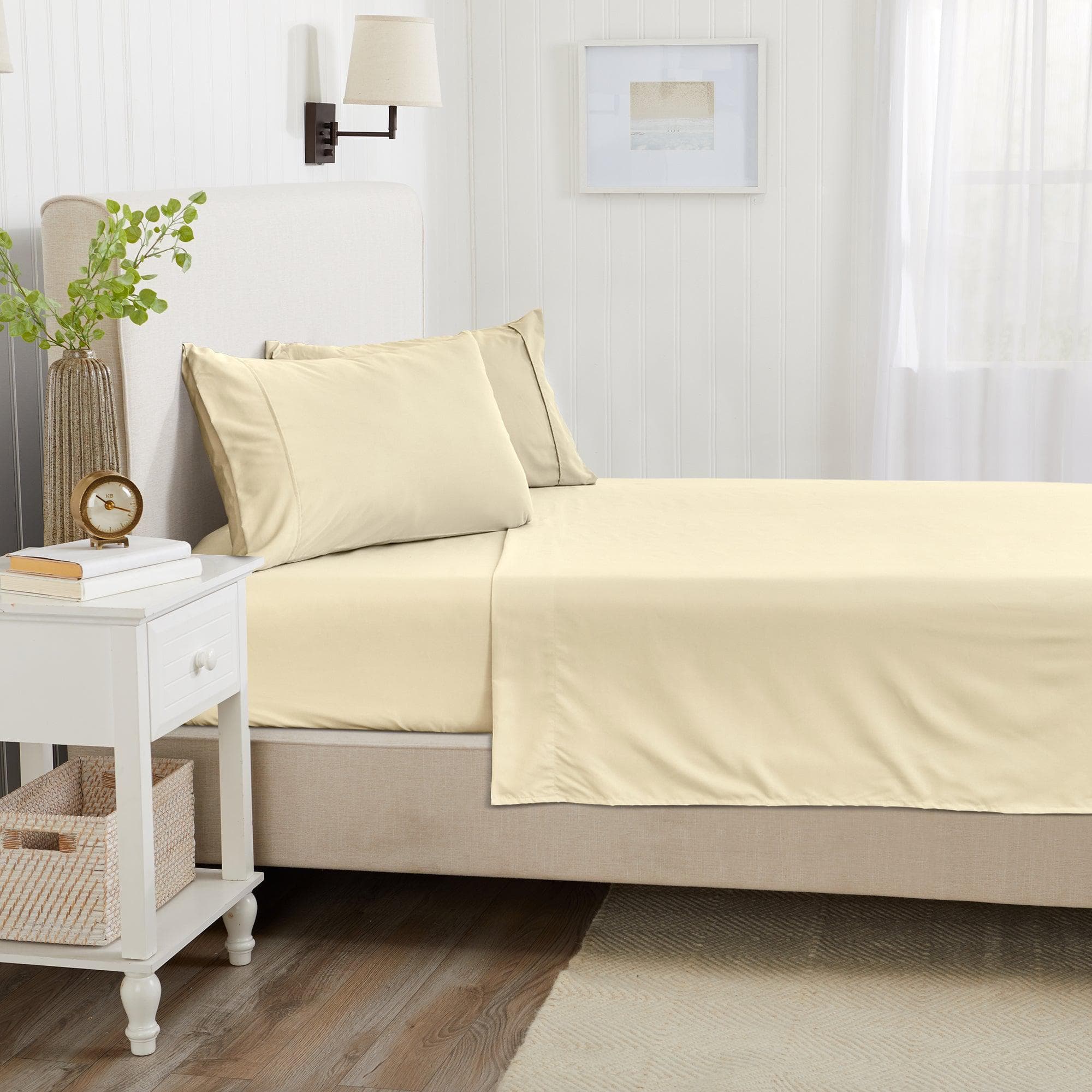 4 Piece Solid Microfiber Sheet - Amara Collection - Image 38