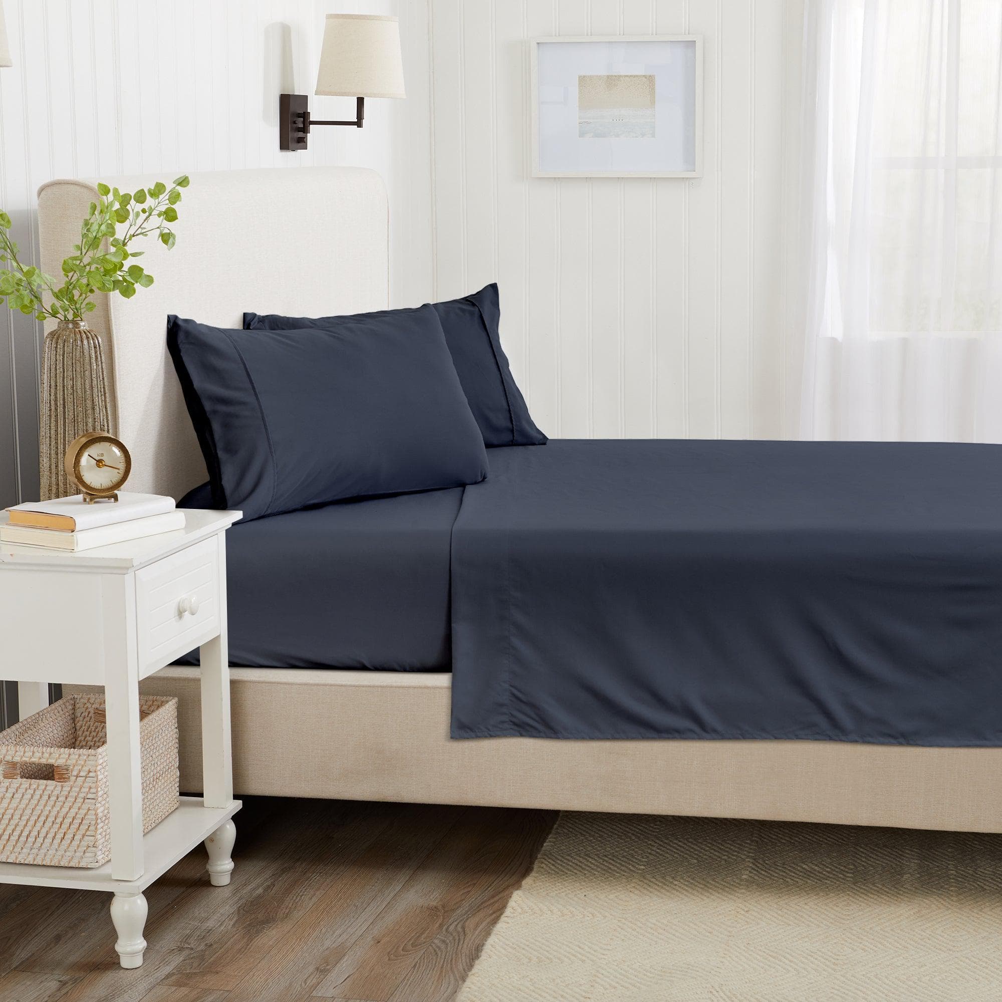 4 Piece Solid Microfiber Sheet - Amara Collection - Image 44