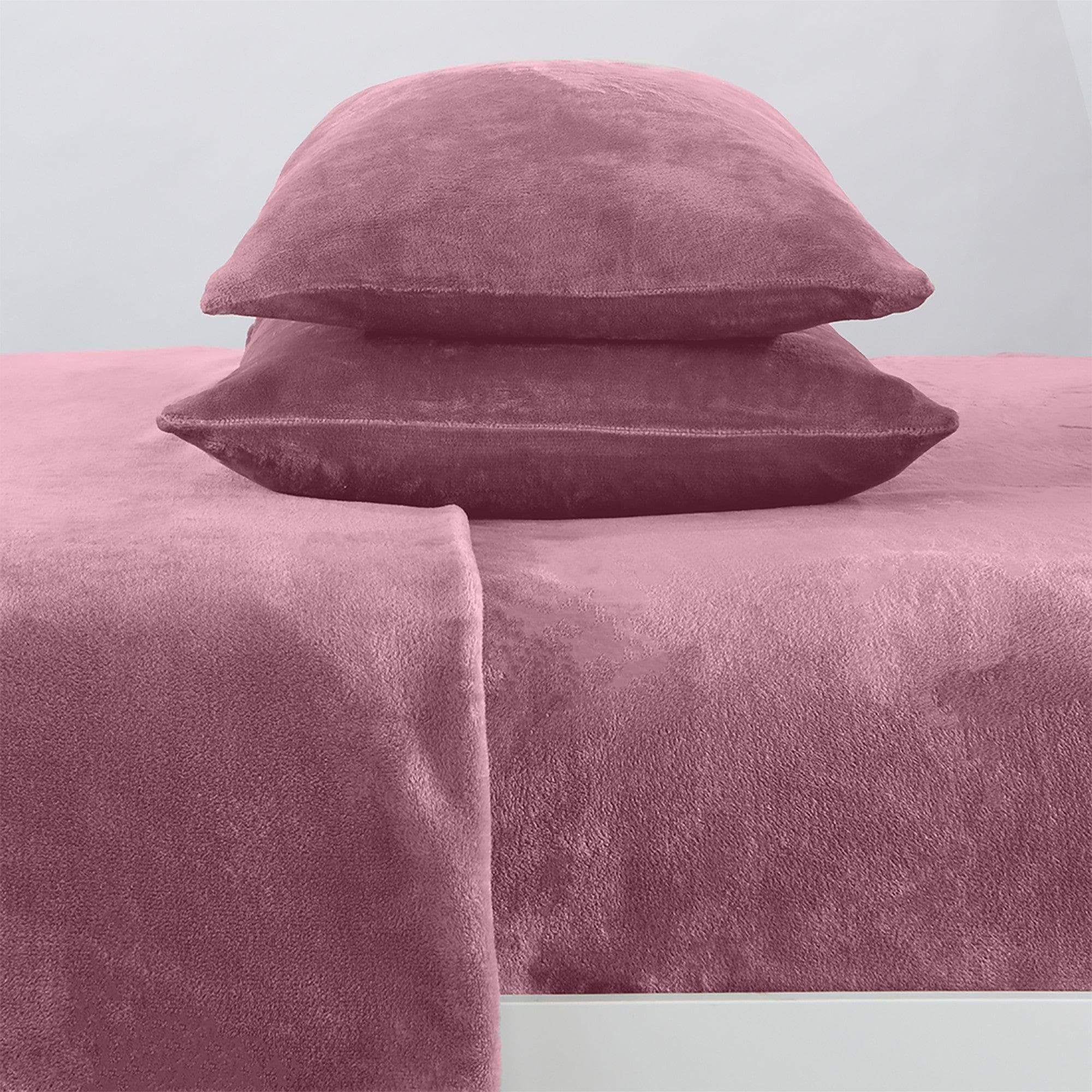 4-Piece Solid Plush Sheet - Velvet Luxe Collection - Image 91
