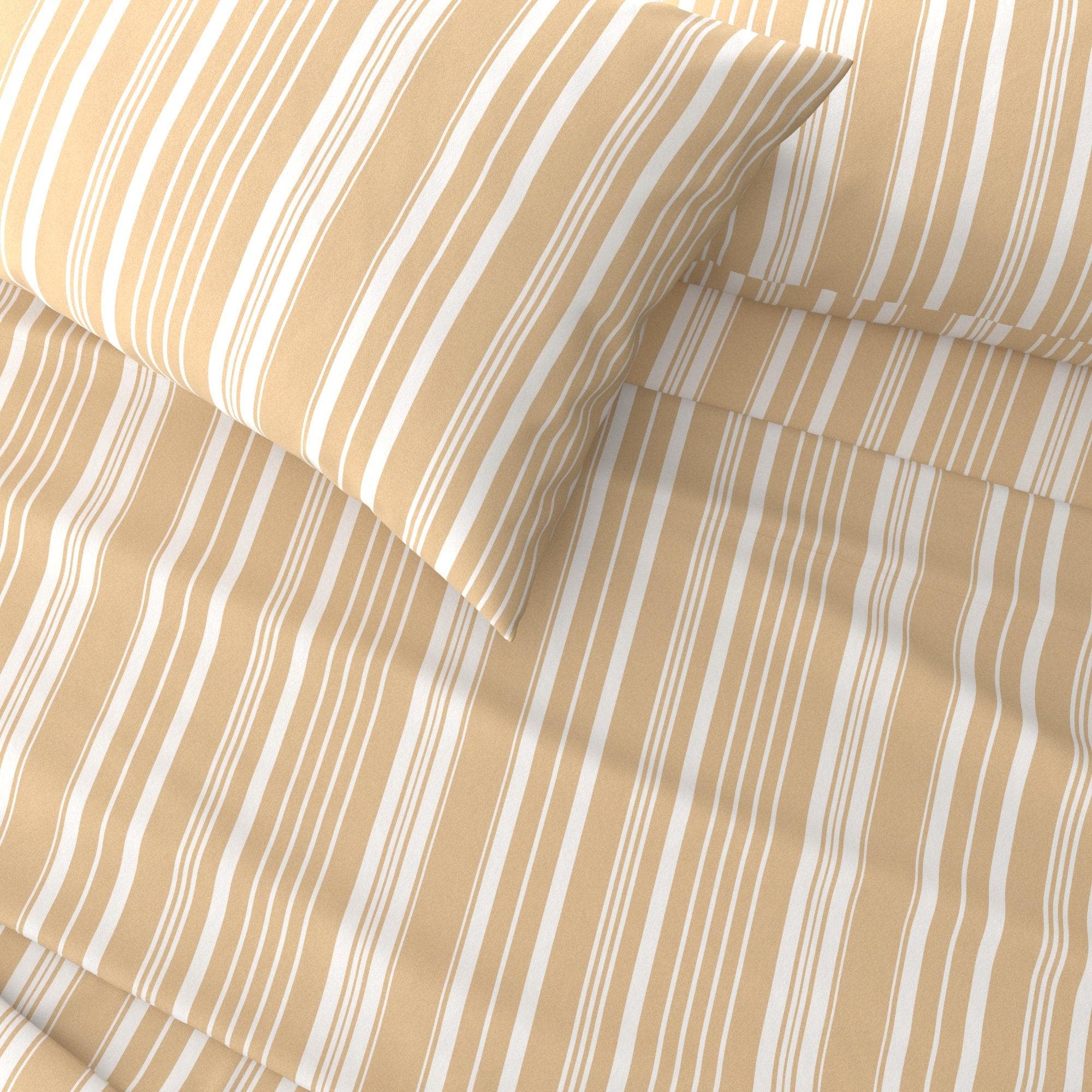4-Piece Striped Microfiber Sheet Set - Elouise Collection - Image 15