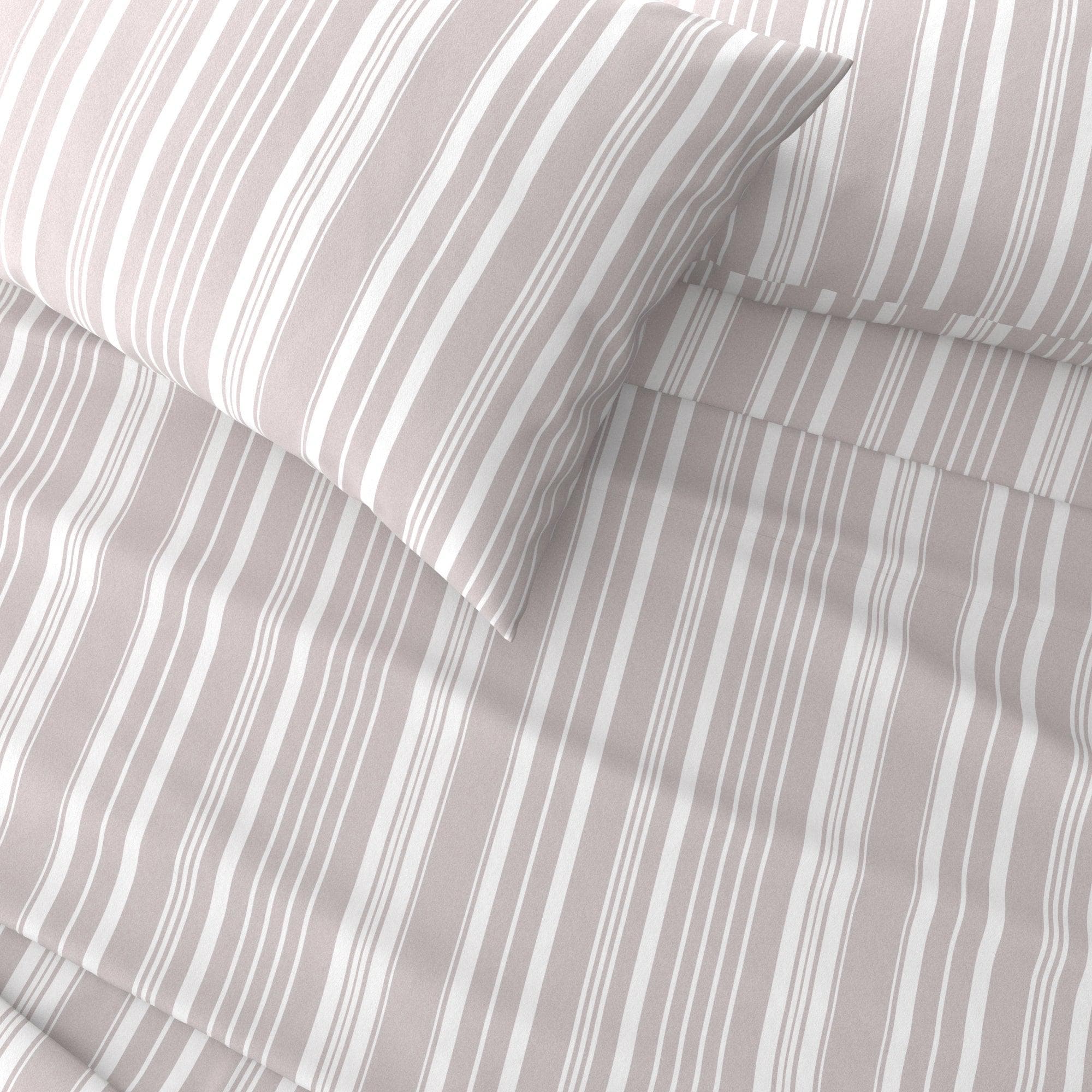 4-Piece Striped Microfiber Sheet Set - Elouise Collection - Image 49
