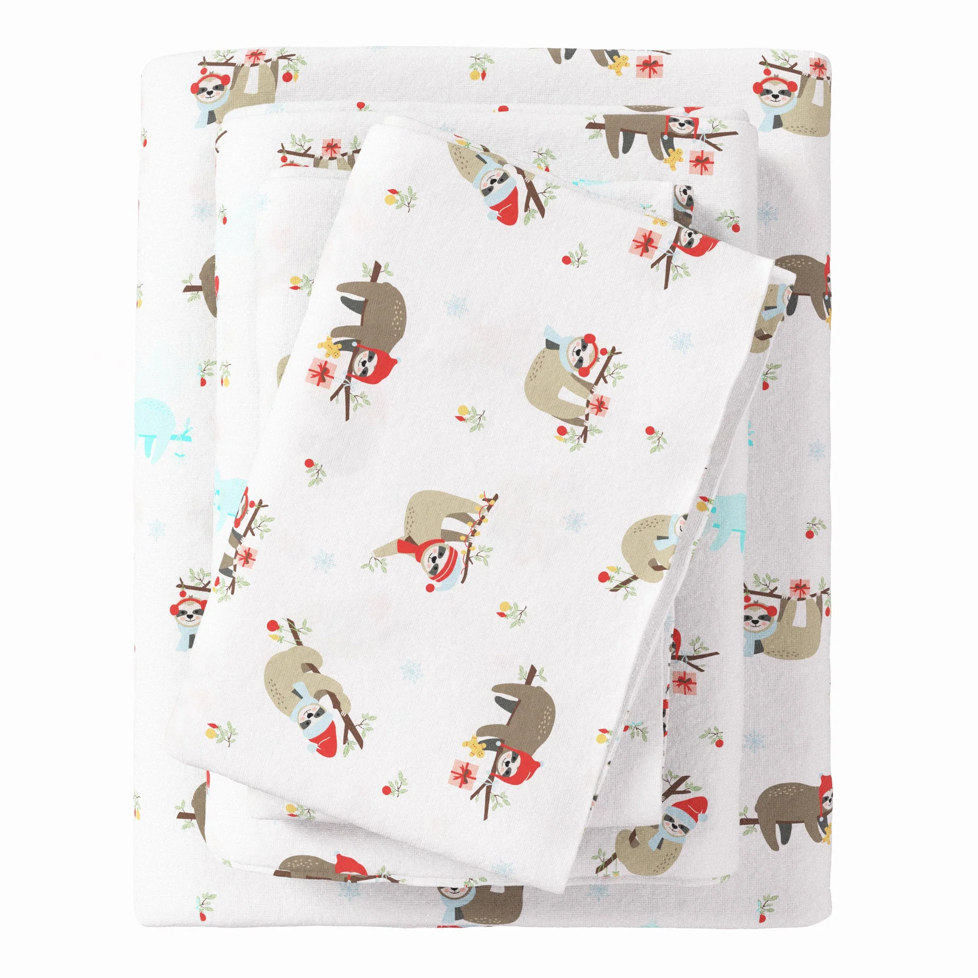 4-Piece Turkish Cotton Christmas Flannel Sheet - Whittaker Collection - Image 12