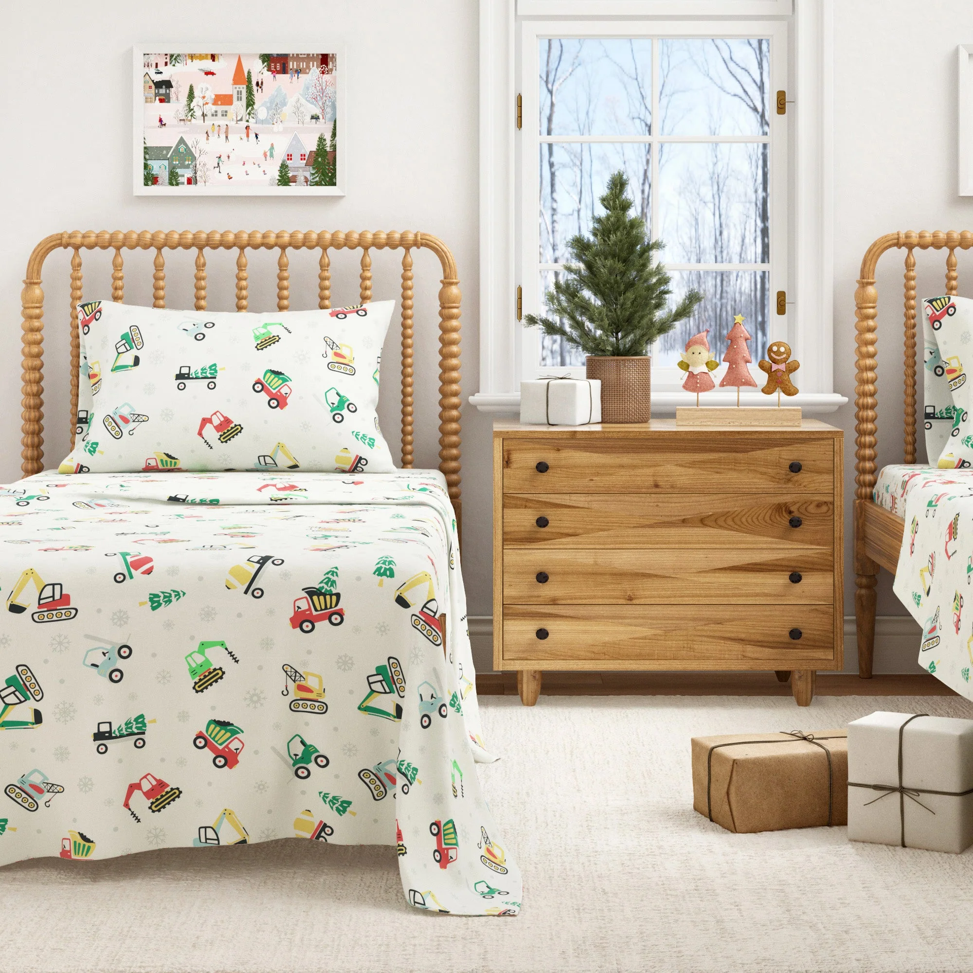 4-Piece Turkish Cotton Christmas Flannel Sheet - Whittaker Collection - Image 38