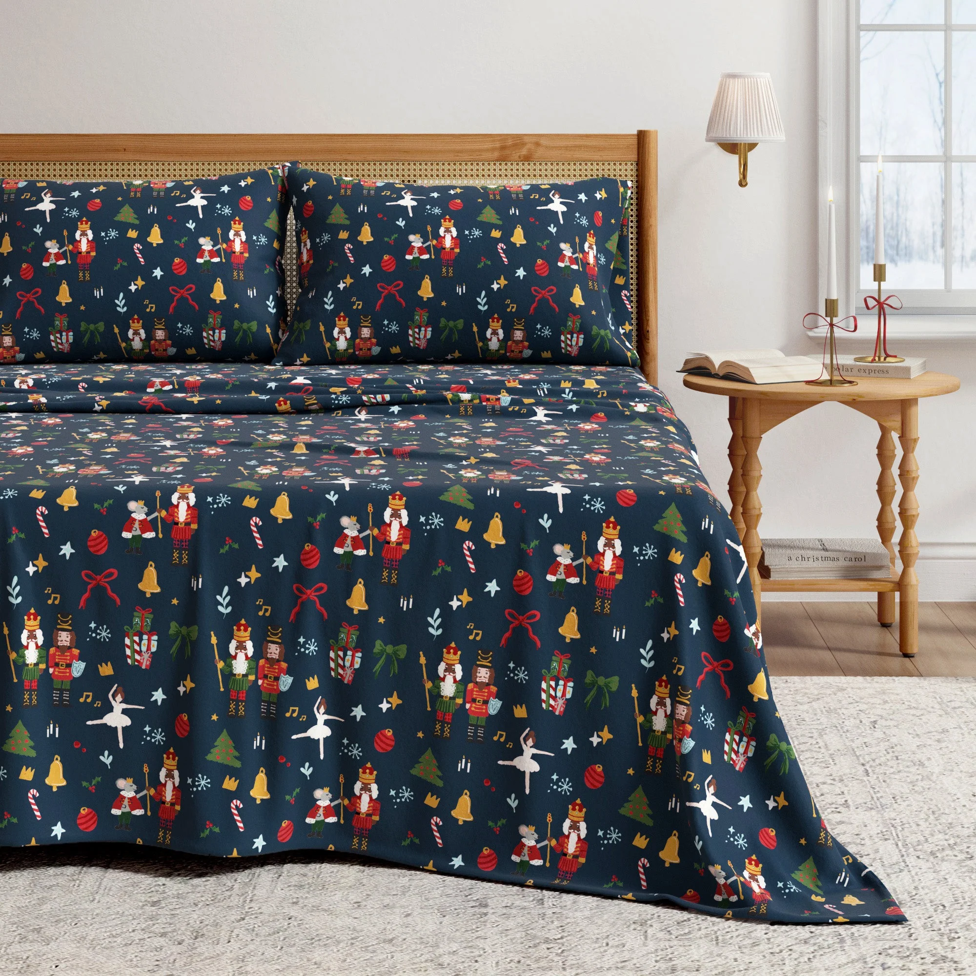 4-Piece Turkish Cotton Christmas Flannel Sheet - Whittaker Collection - Image 58