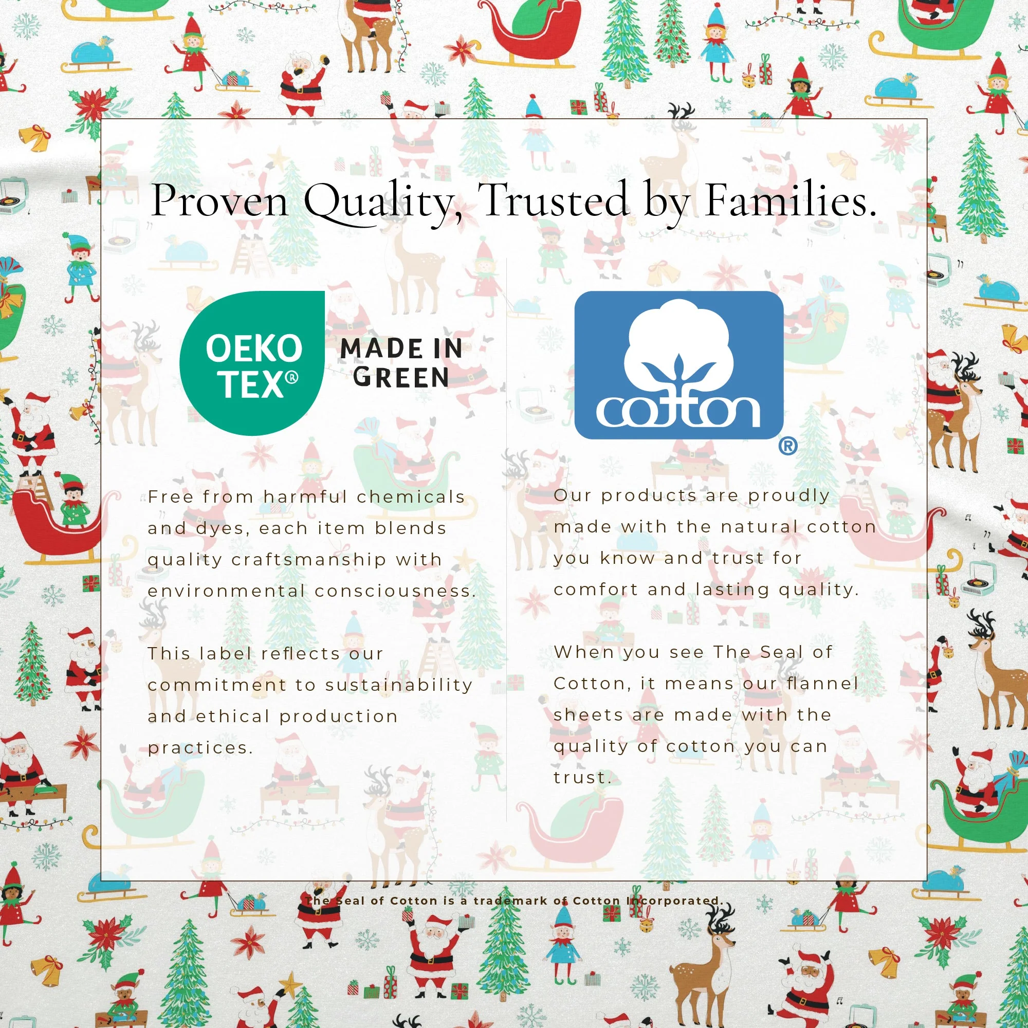 4-Piece Turkish Cotton Christmas Flannel Sheet - Whittaker Collection - Image 67
