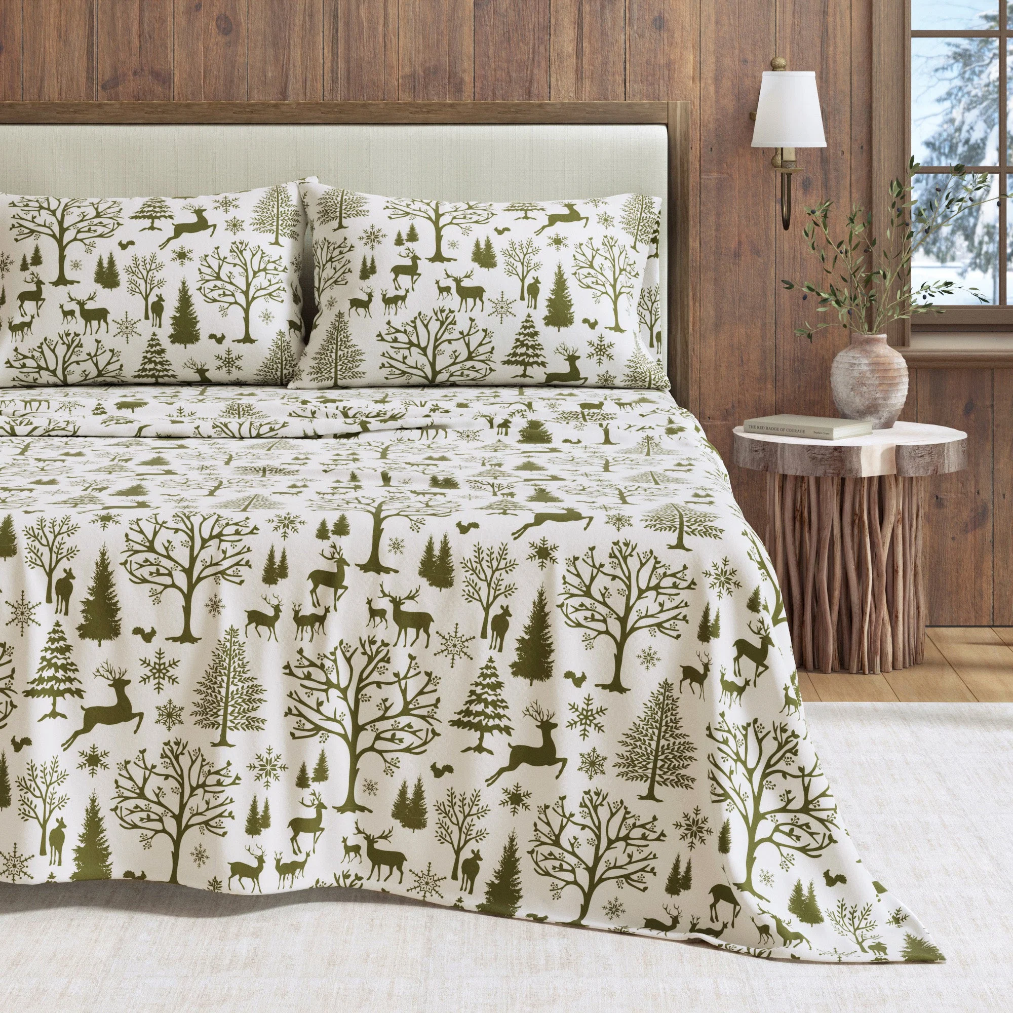 4-Piece Turkish Cotton Flannel Sheet - Lakeview Collection - Image 18