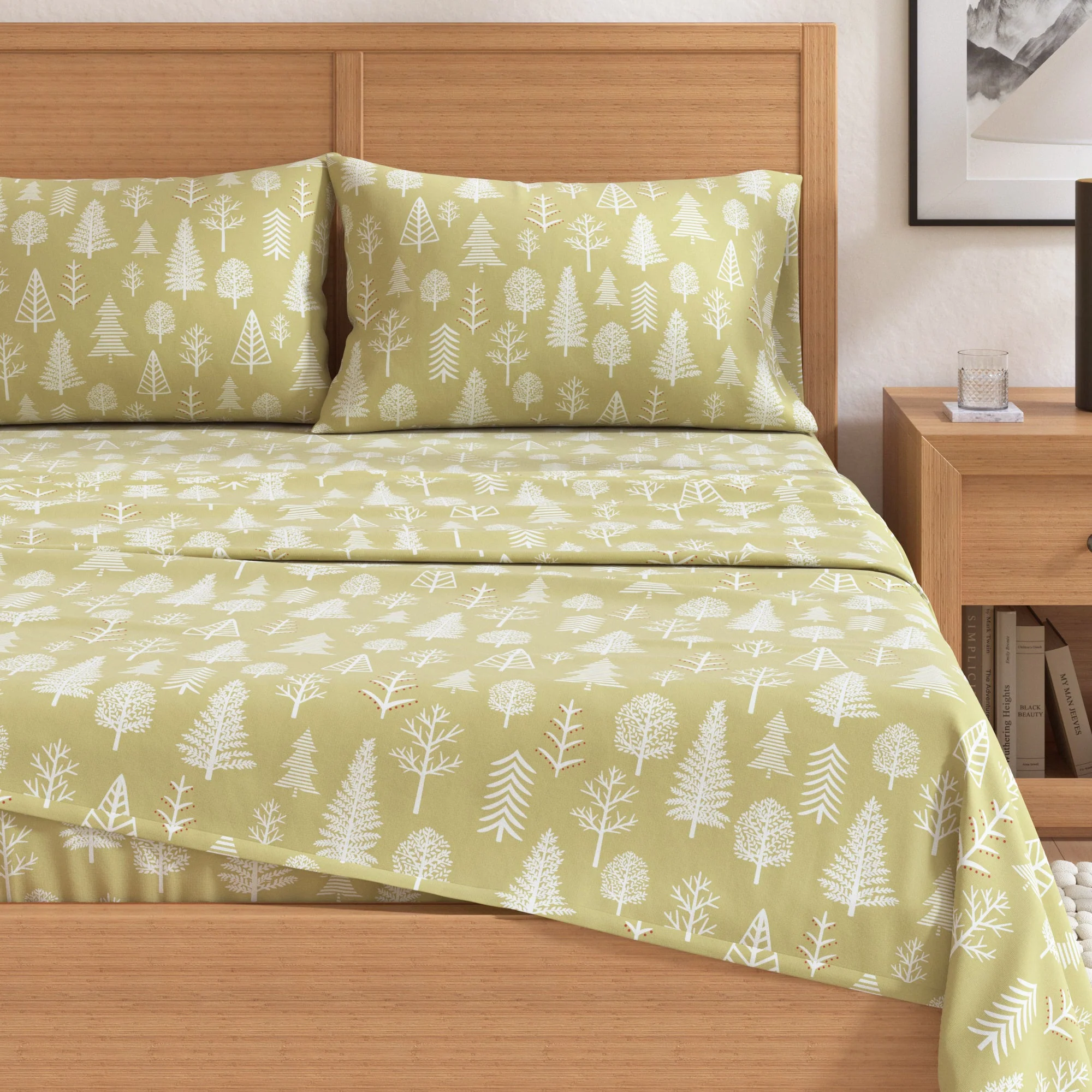 4-Piece Turkish Cotton Flannel Sheet - Lakeview Collection - Image 31