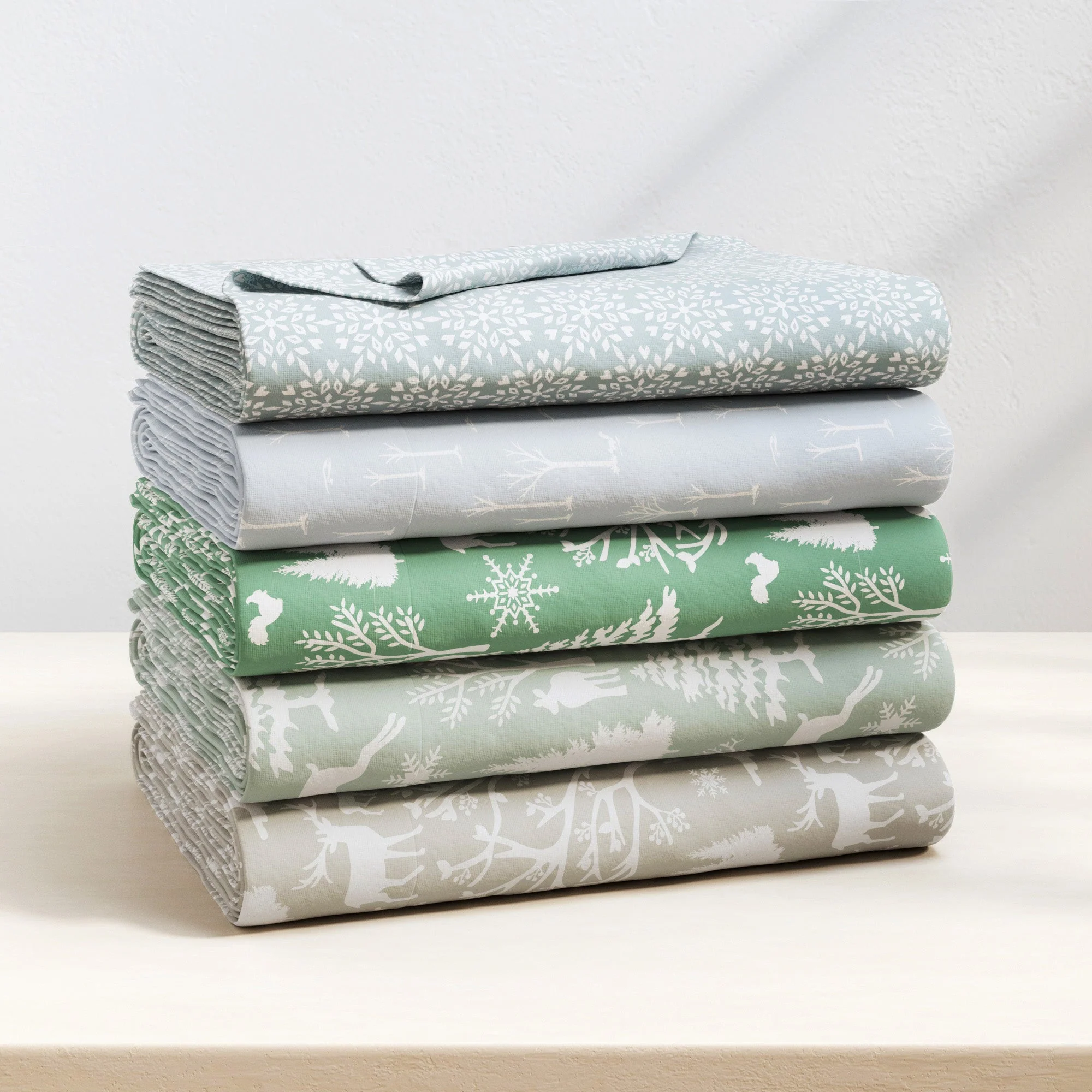 4-Piece Turkish Cotton Flannel Sheet - Lakeview Collection - Image 6